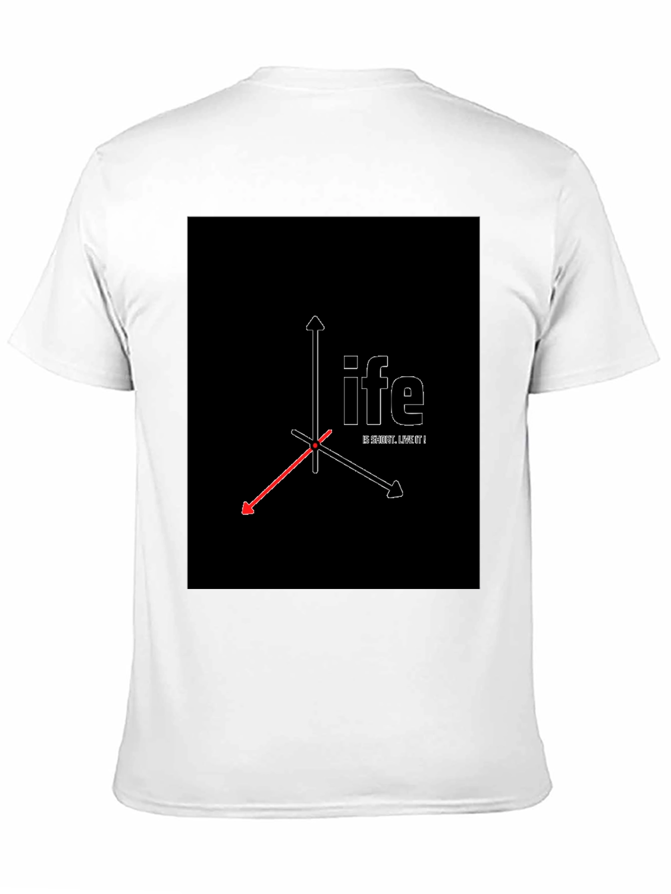 Geometric Life Print Black T-Shirt