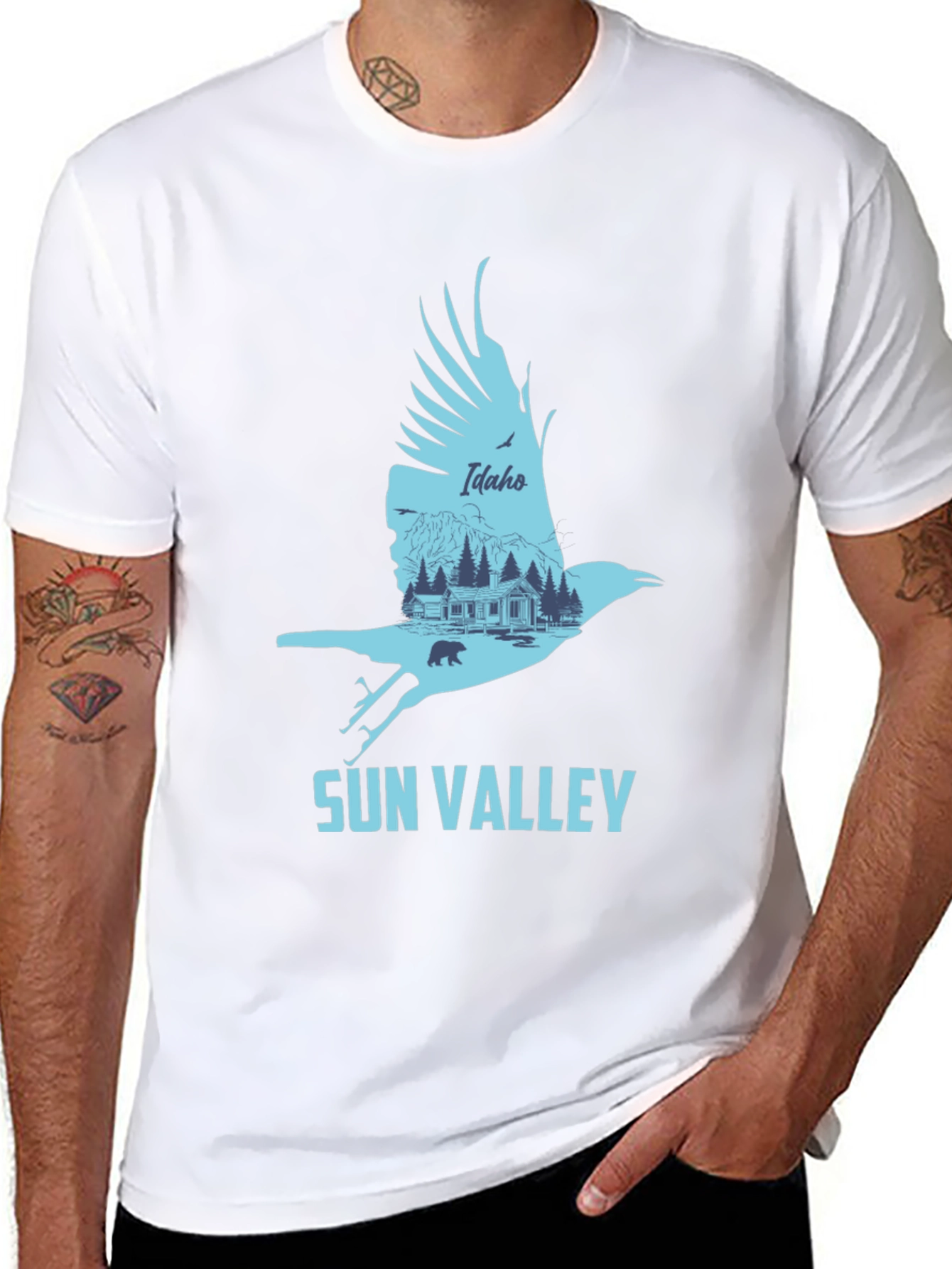 Sun Valley Idaho Graphic Tee - Mens Black T-Shirt