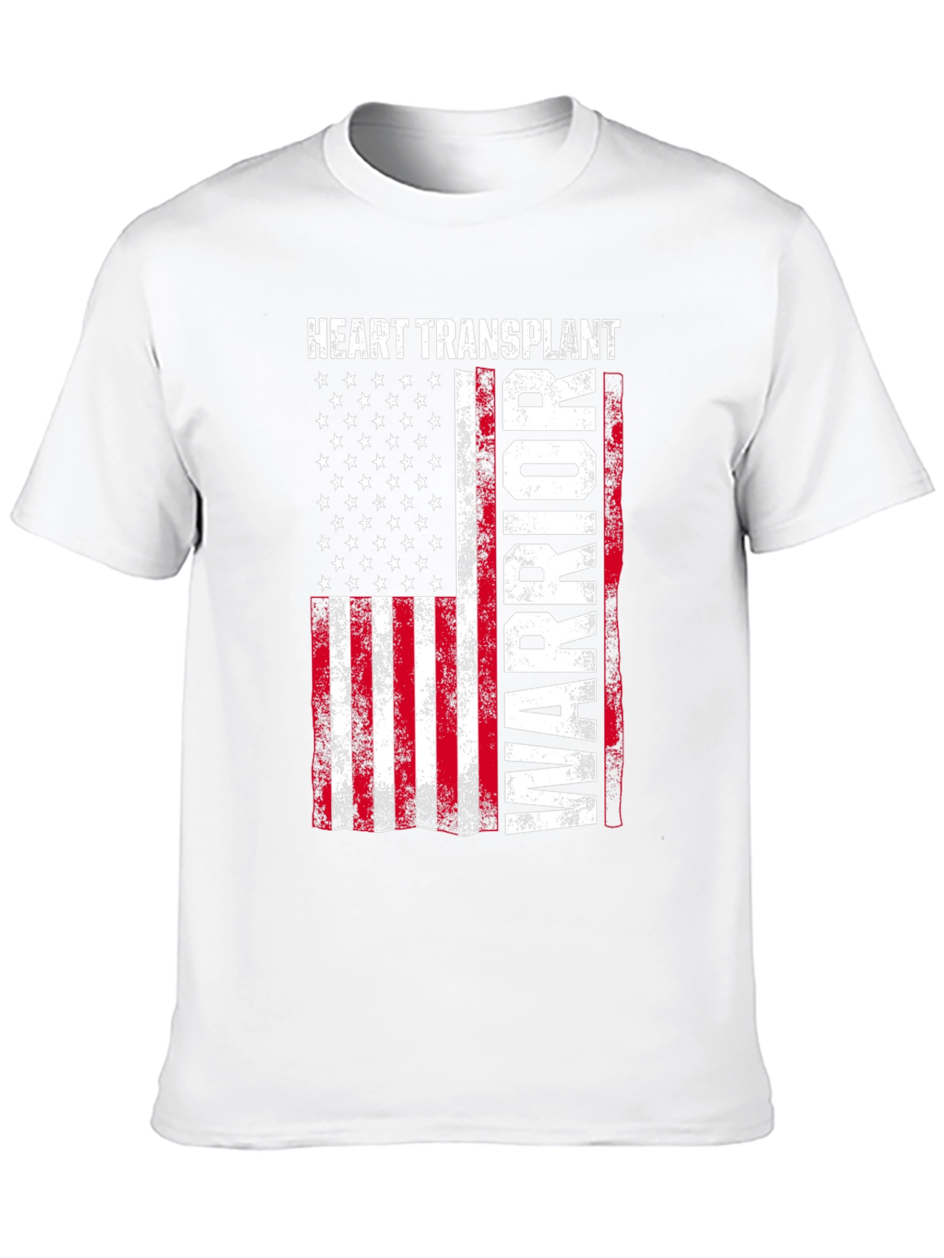 Heart Transplant Warrior Patriotic Graphic Tee