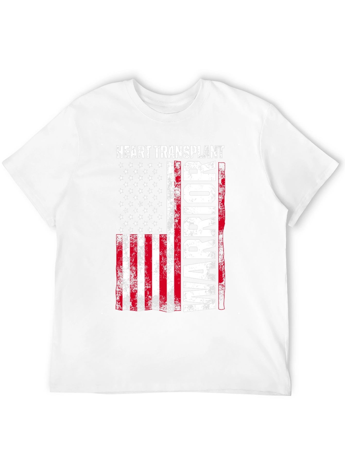 Heart Transplant Warrior Patriotic Graphic Tee