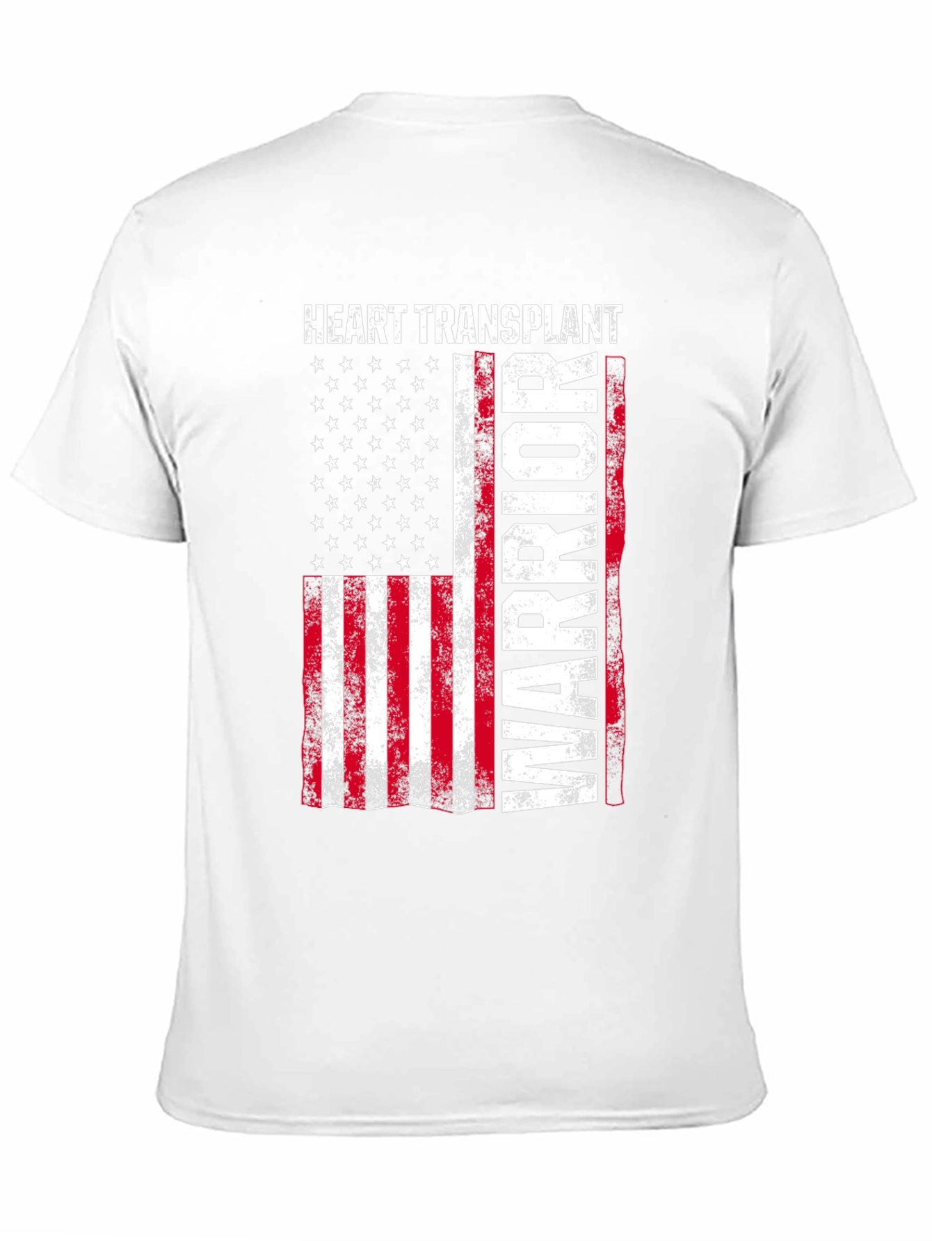 Heart Transplant Warrior Patriotic Graphic Tee