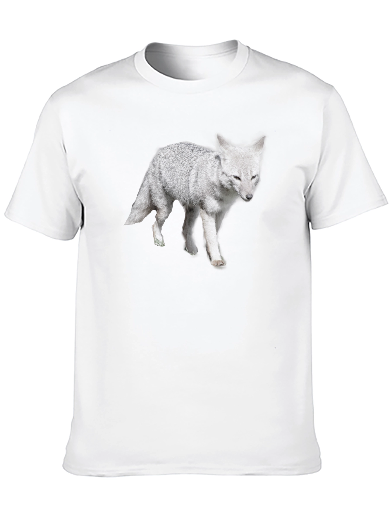 Mens Black Graphic Tee - Coyote Print