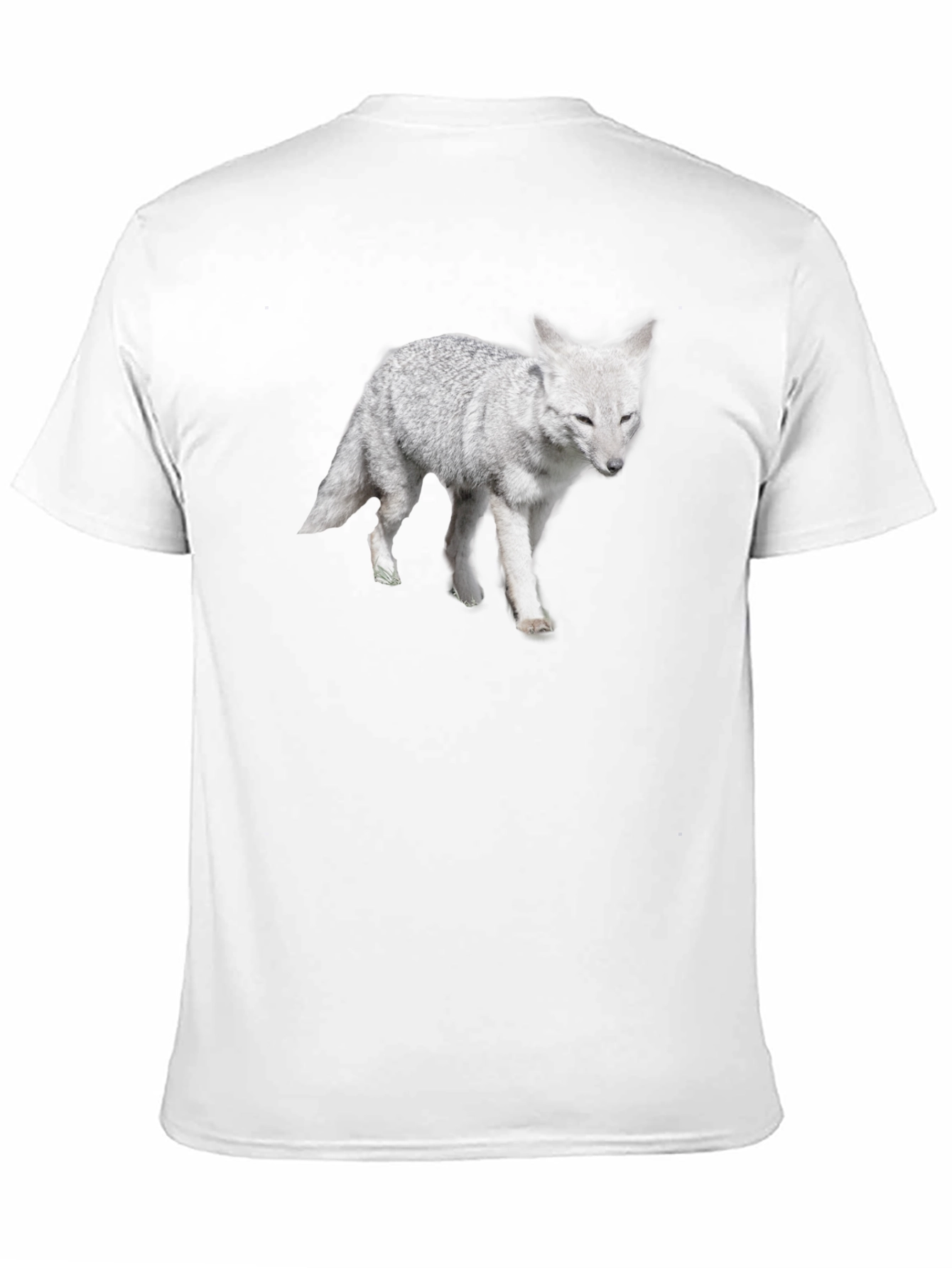Mens Black Graphic Tee - Coyote Print