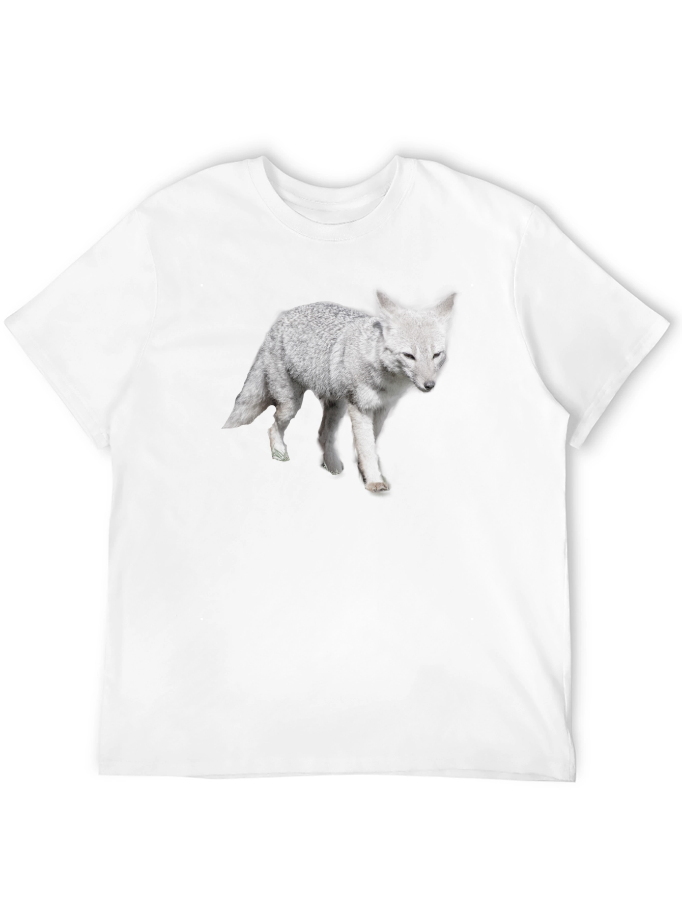 Mens Black Graphic Tee - Coyote Print