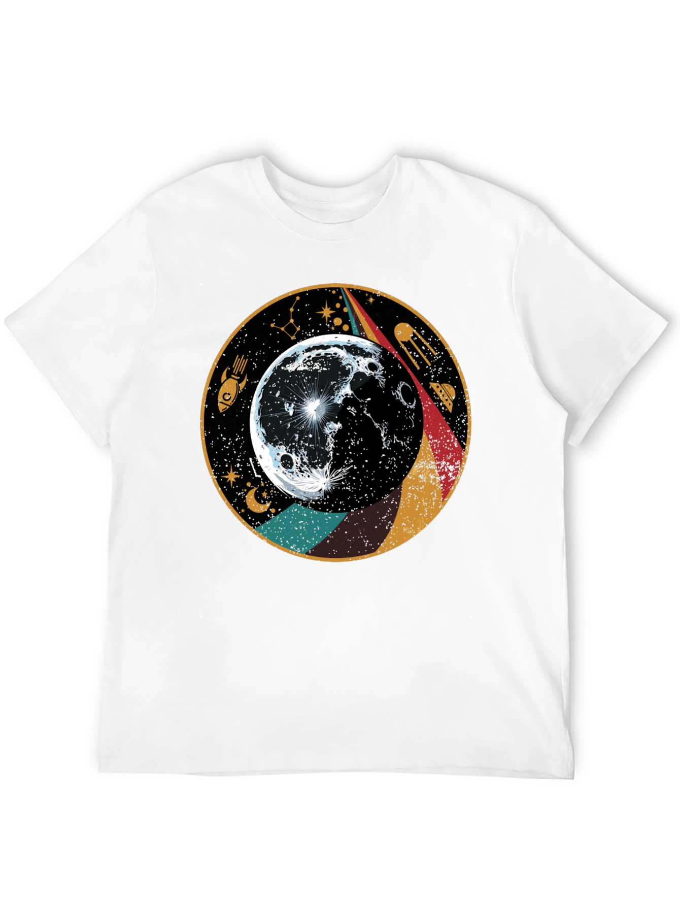 Retro Moon T-Shirt - Space Graphic Tee