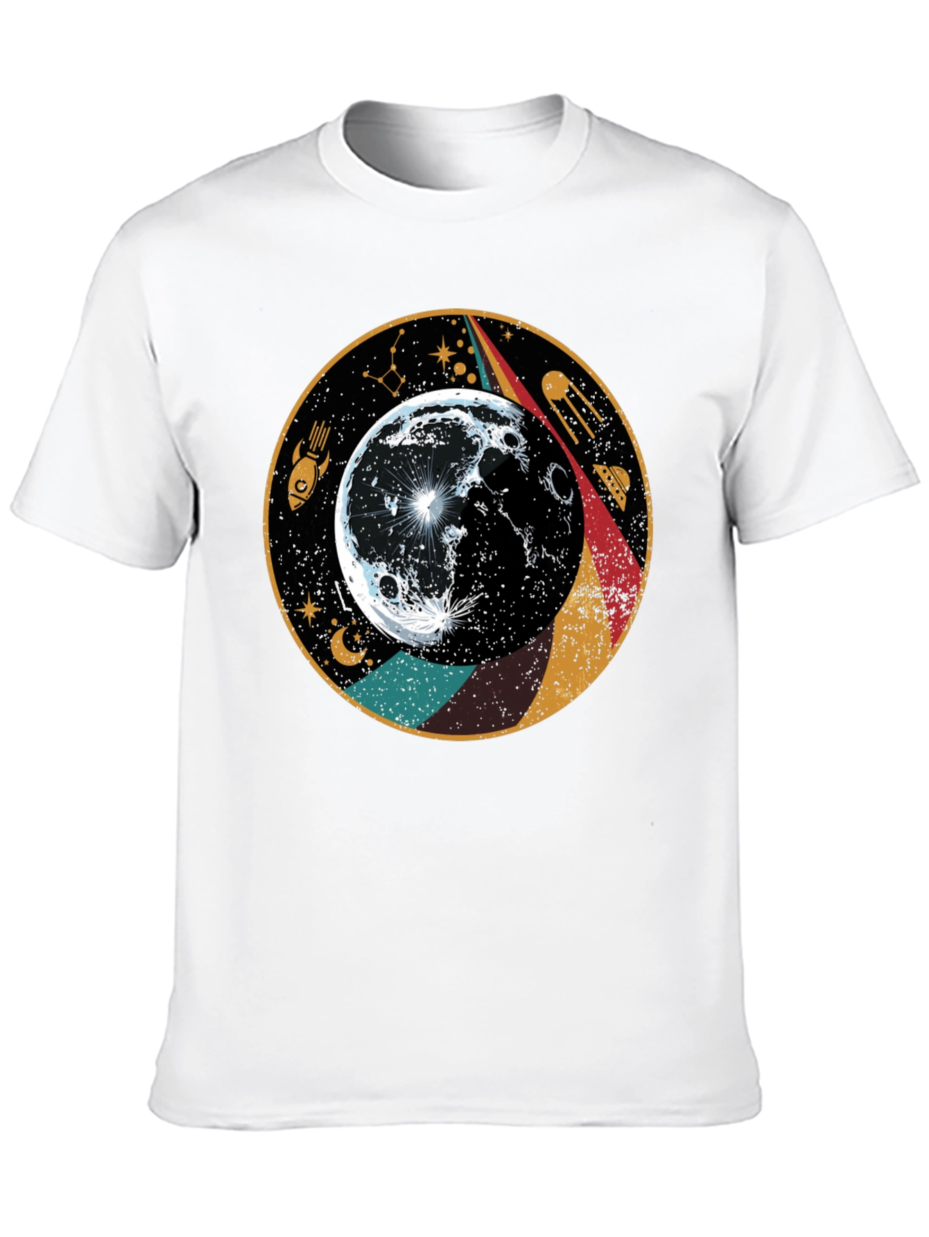 Retro Moon T-Shirt - Space Graphic Tee