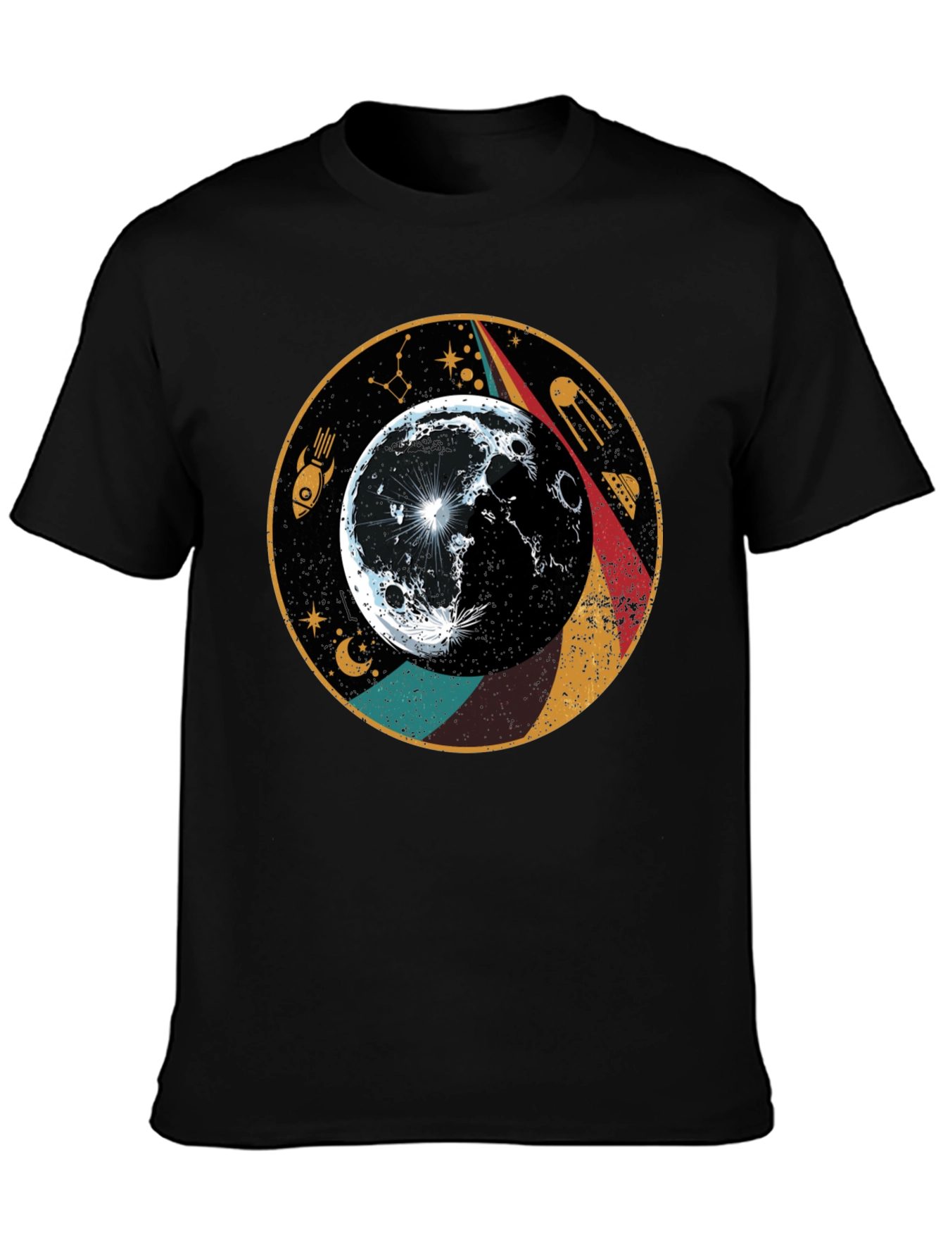 Retro Moon T-Shirt - Space Graphic Tee