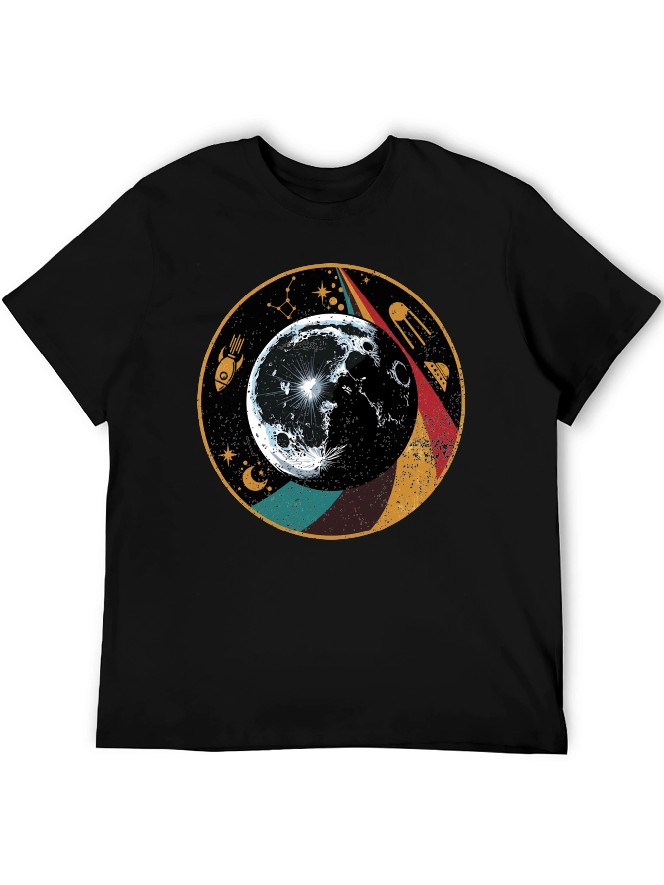 Retro Moon T-Shirt - Space Graphic Tee