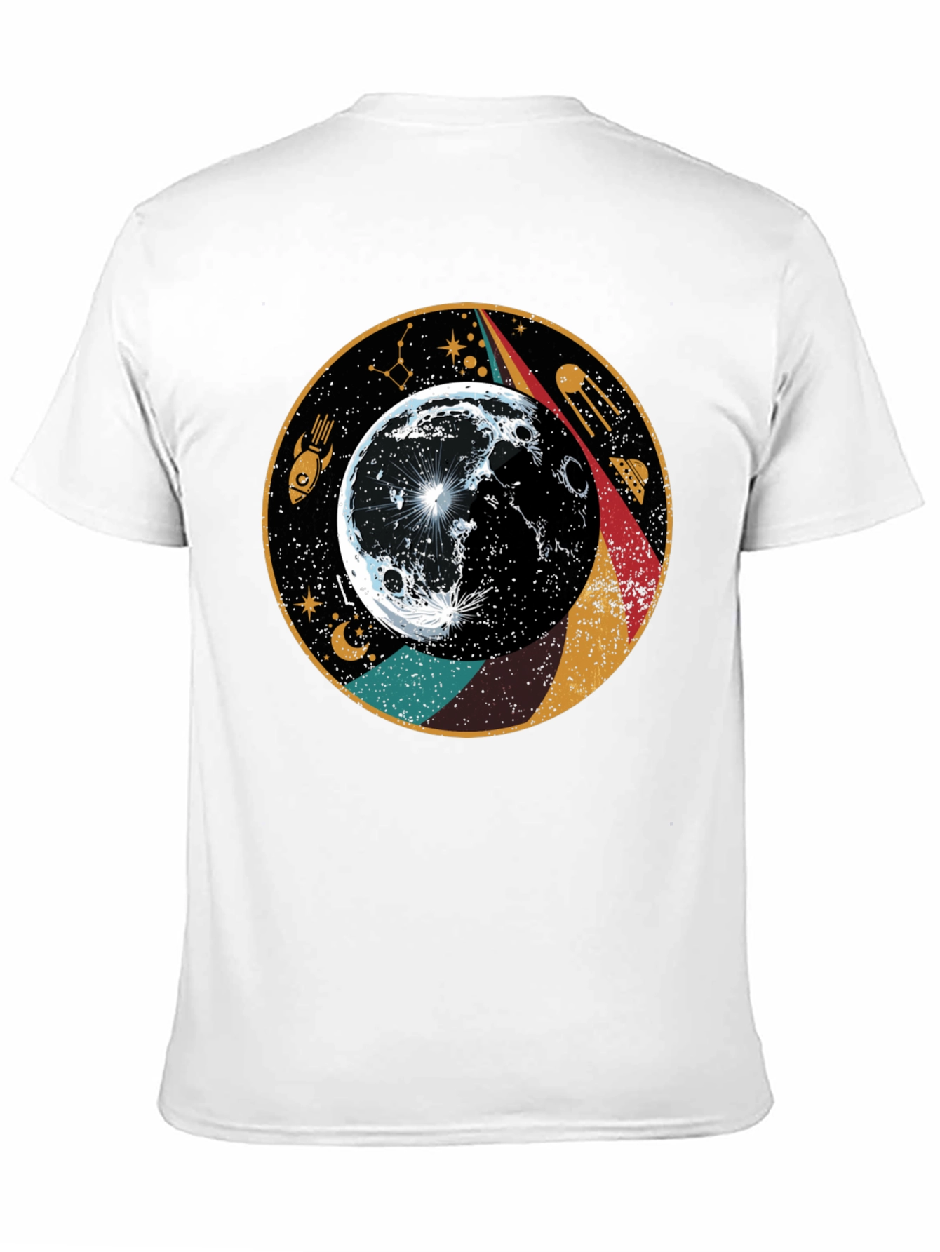 Retro Moon T-Shirt - Space Graphic Tee