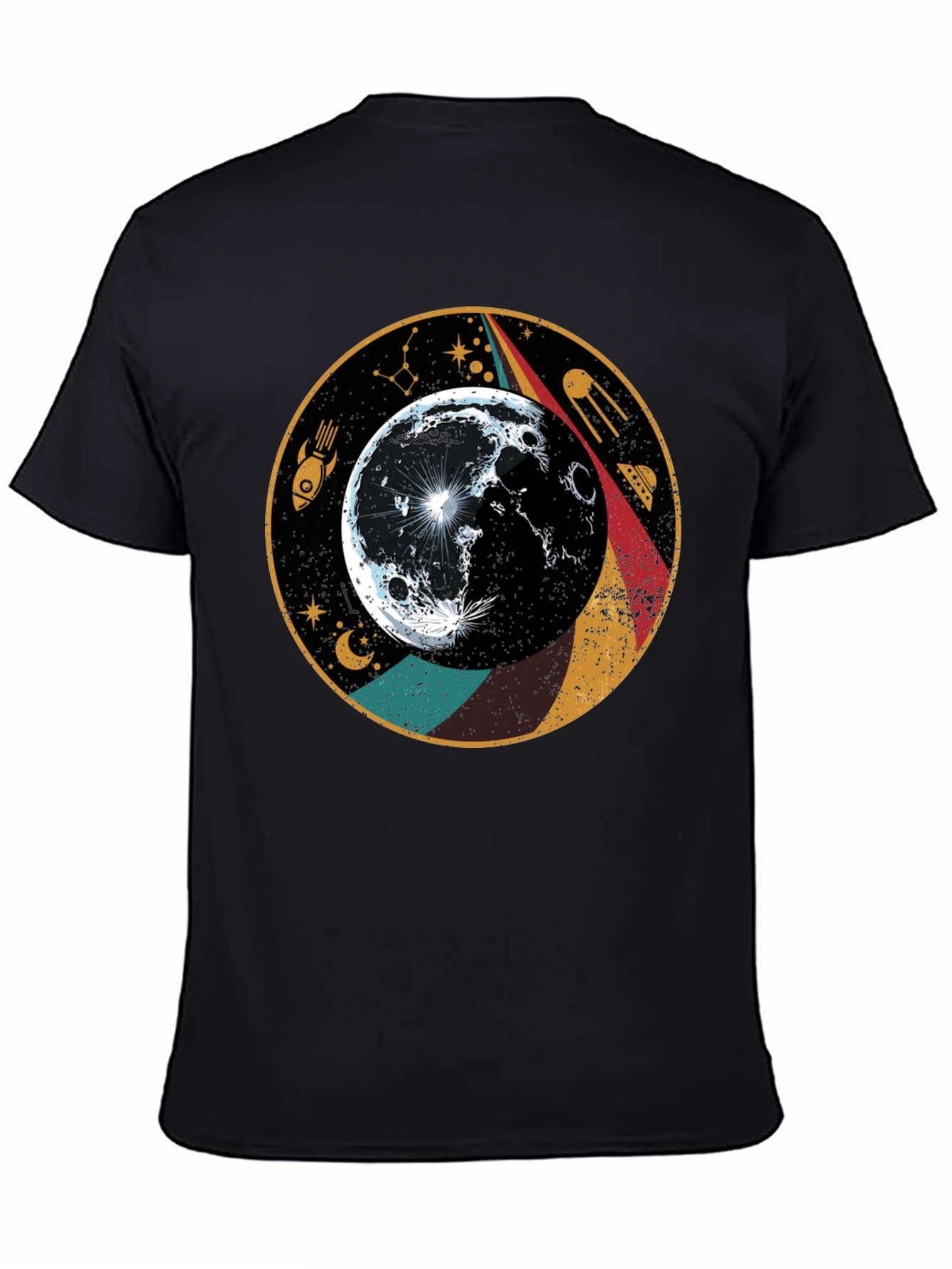 Retro Moon T-Shirt - Space Graphic Tee