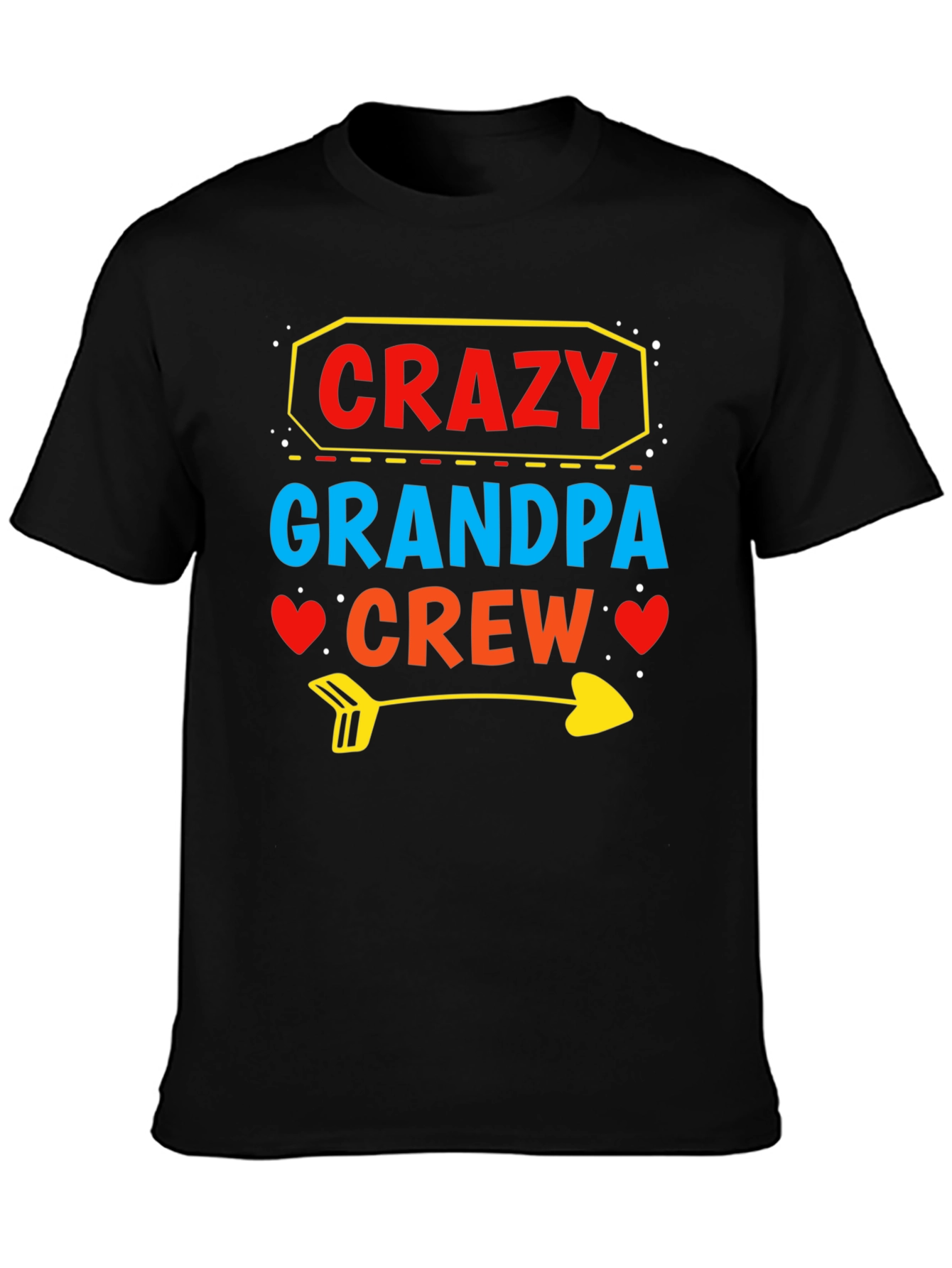 Crazy Grandpa Crew T-Shirt Funny Grandpa Tee