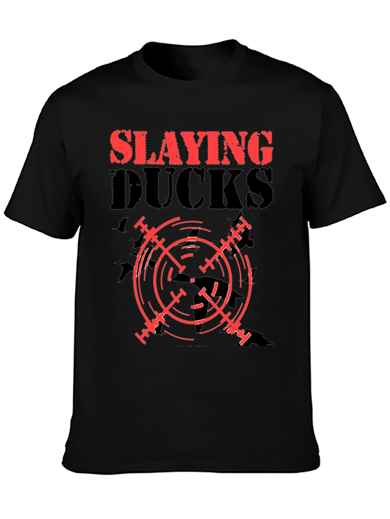 Slaying Ducks Black Graphic Tee