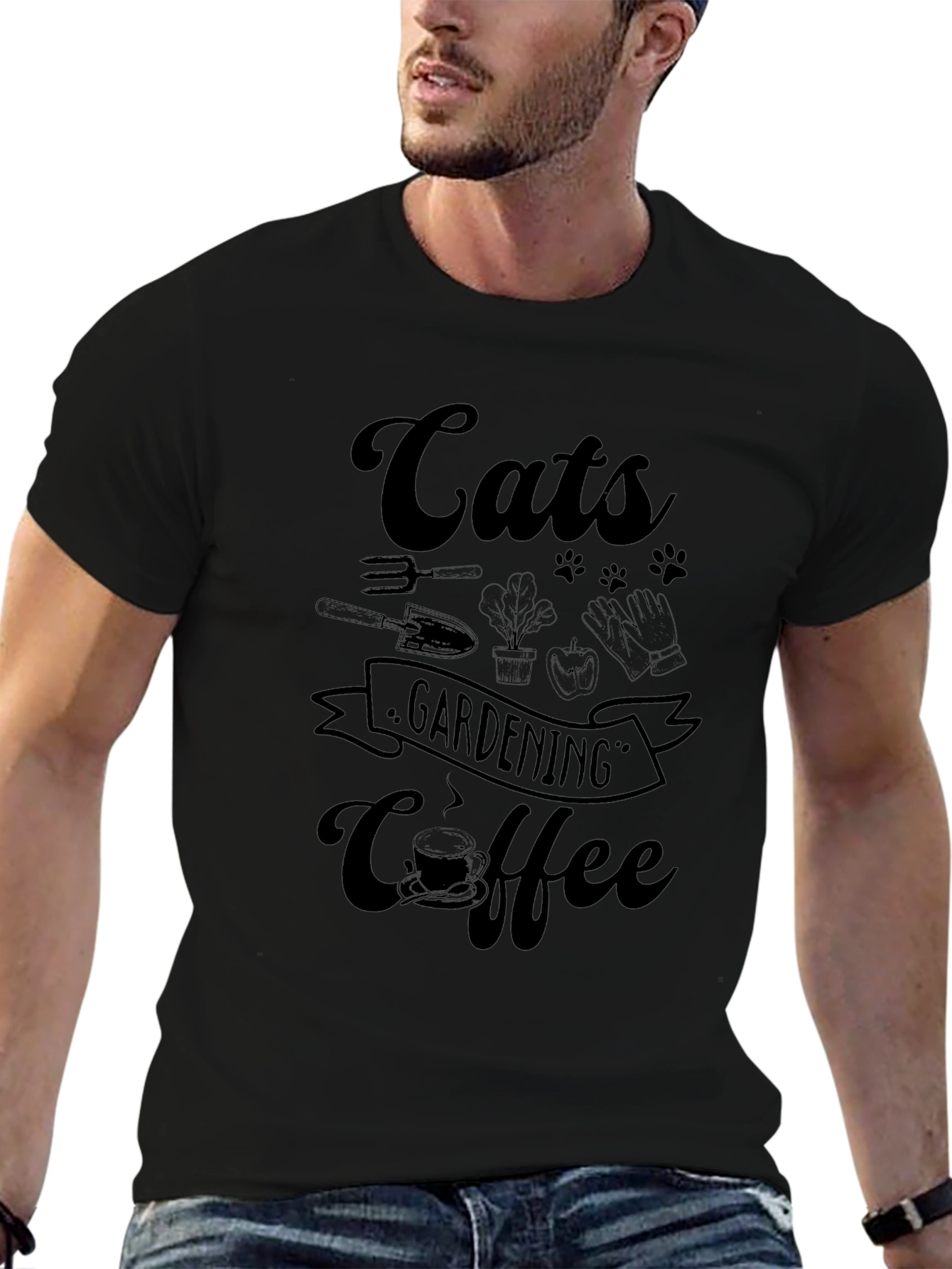 Cats Gardening Coffee T-Shirt
