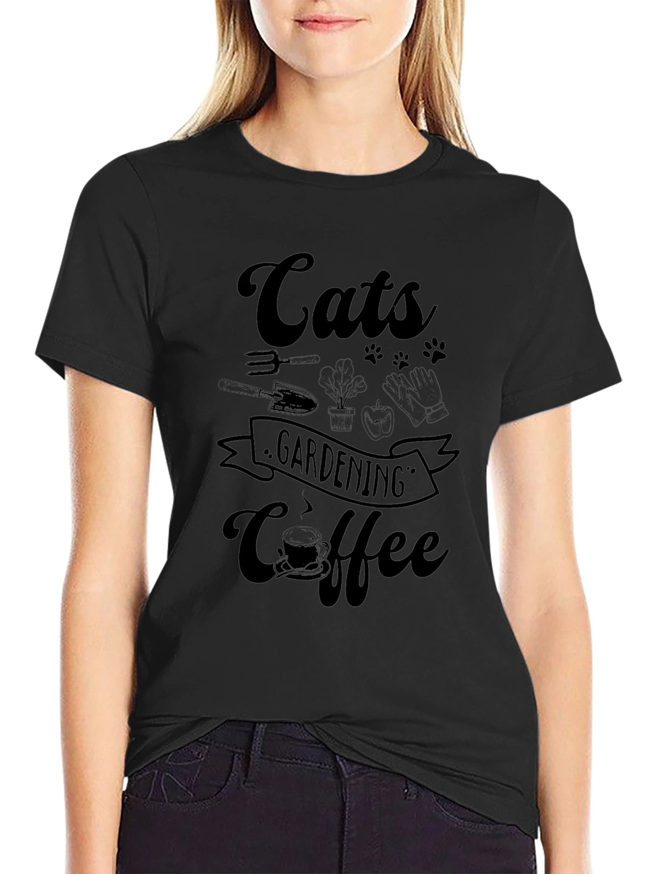Cats Gardening Coffee T-Shirt