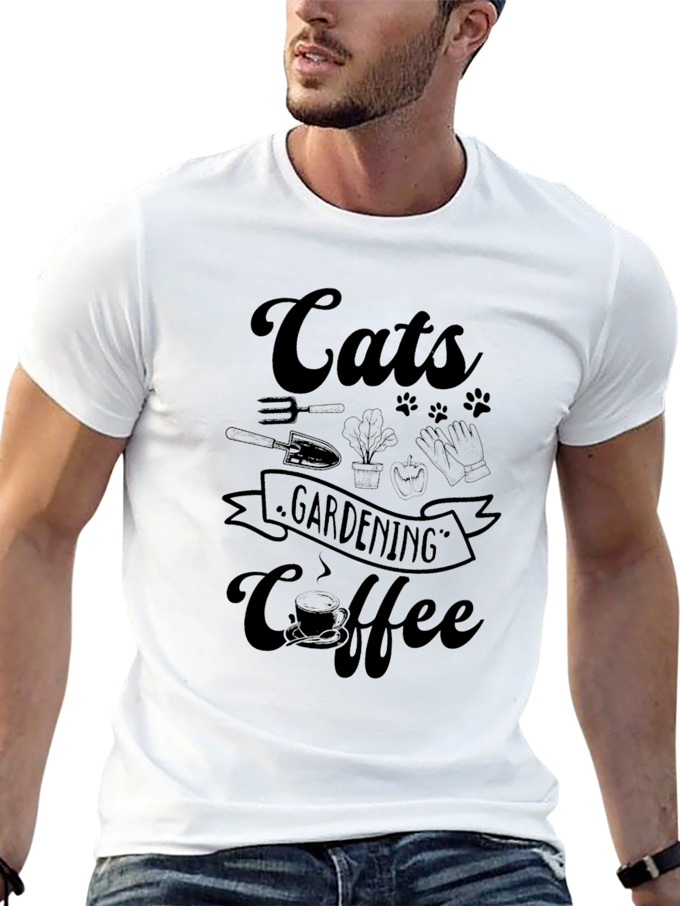 Cats Gardening Coffee T-Shirt