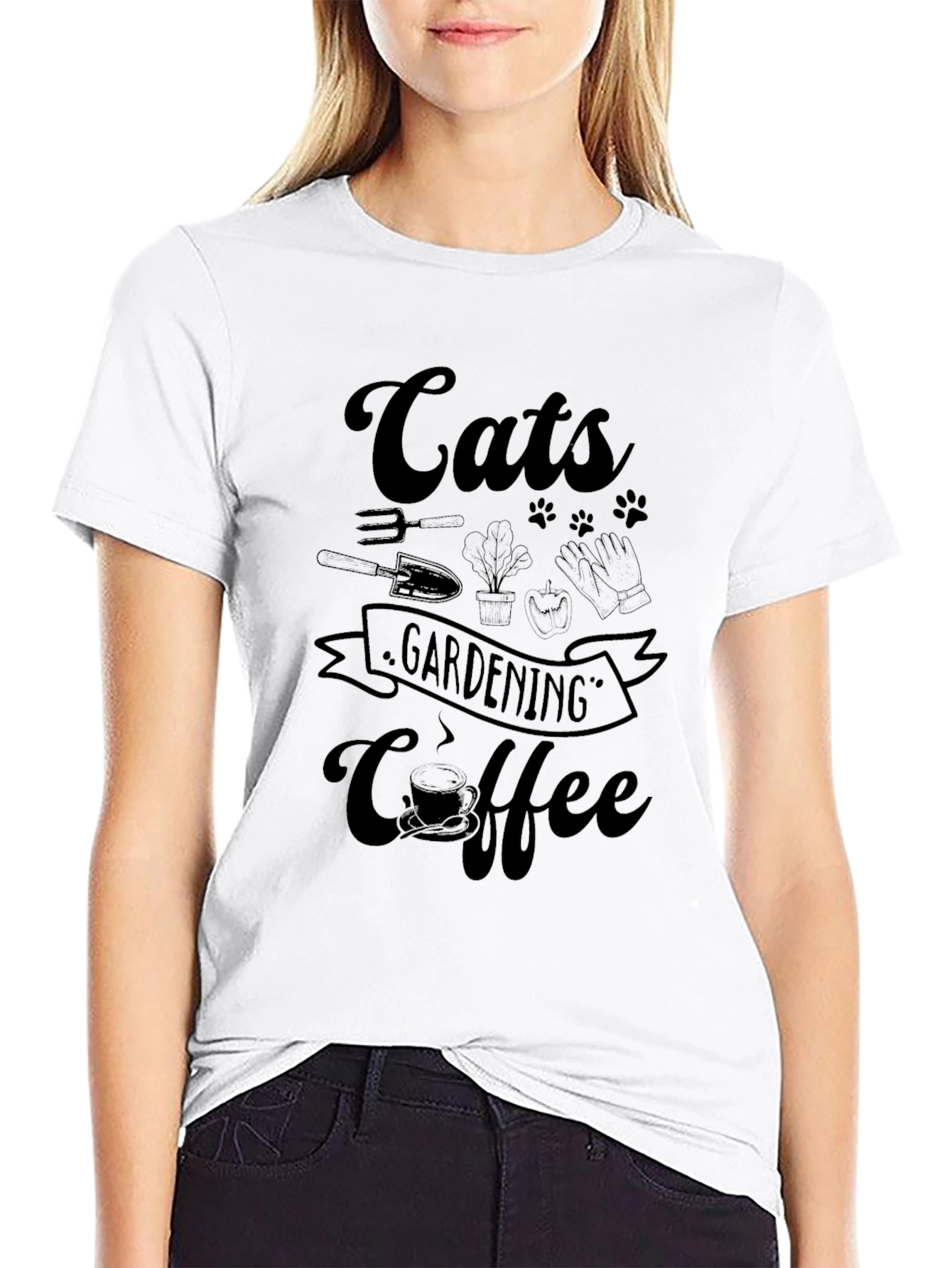 Cats Gardening Coffee T-Shirt