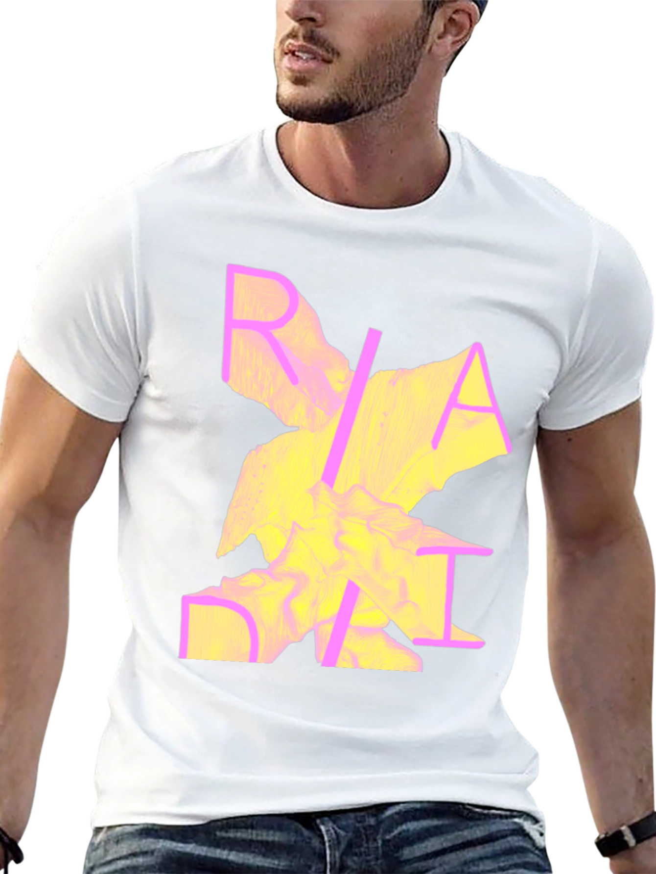 Abstract Graphic Print Crew Neck Tee