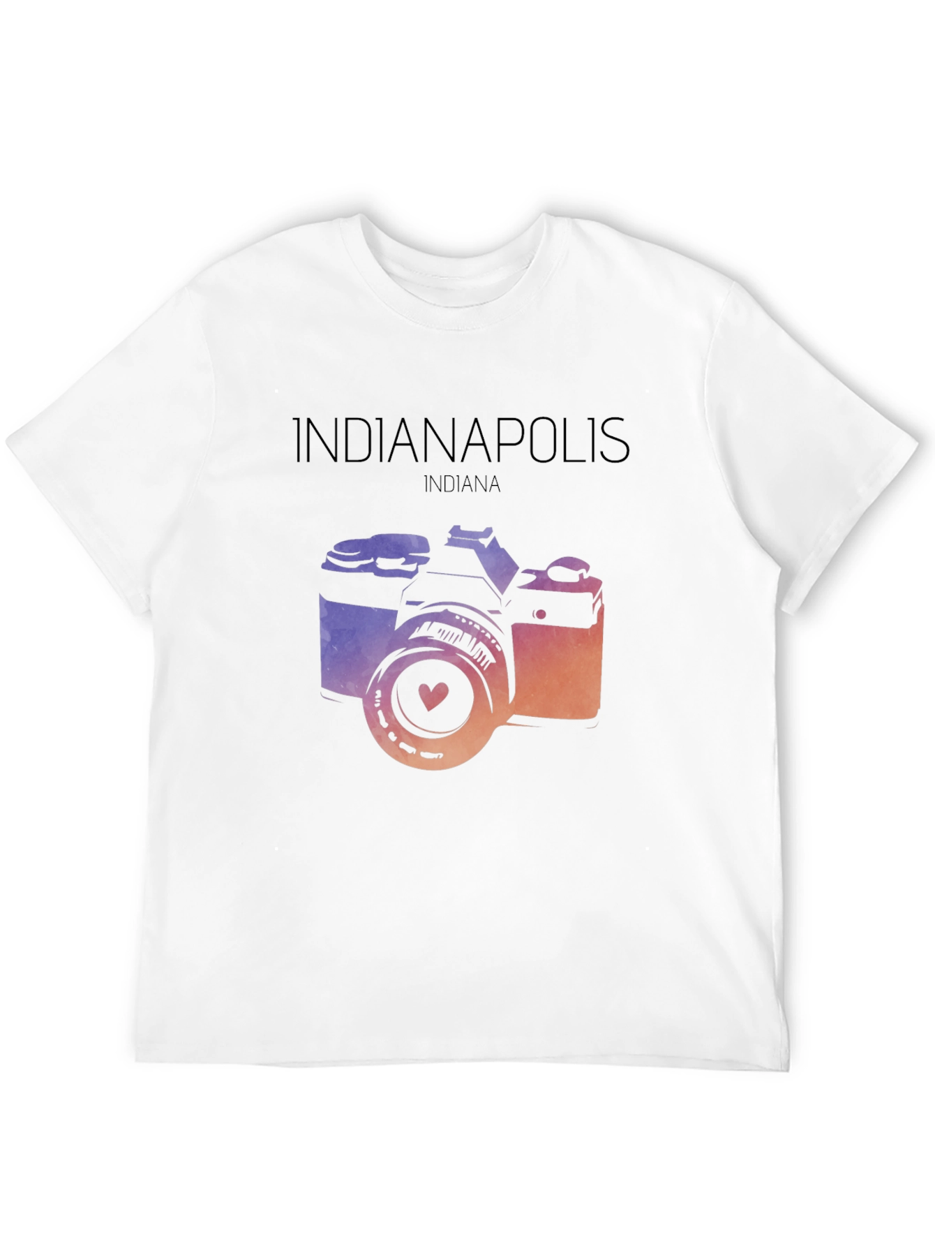 Indianapolis Indiana Camera Graphic T-Shirt