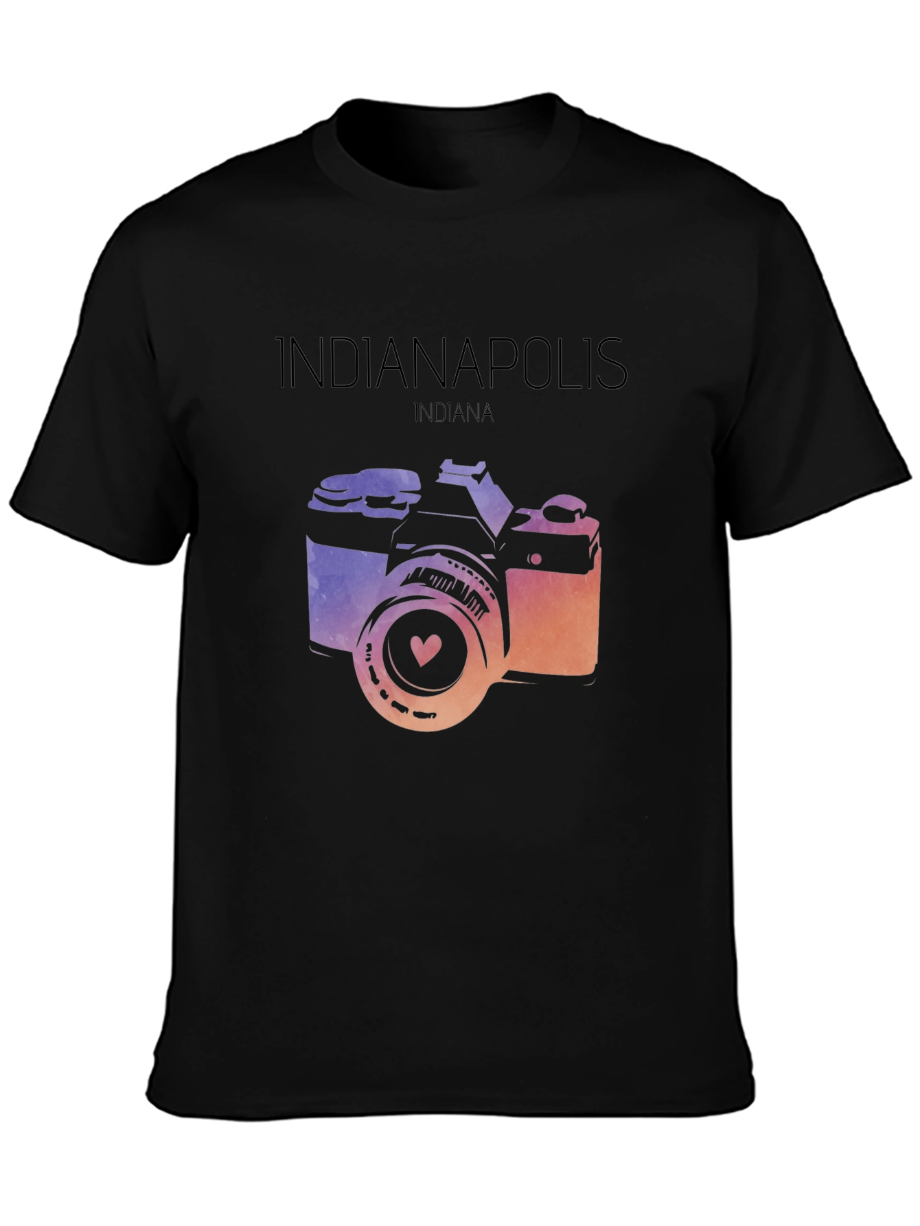 Indianapolis Indiana Camera Graphic T-Shirt