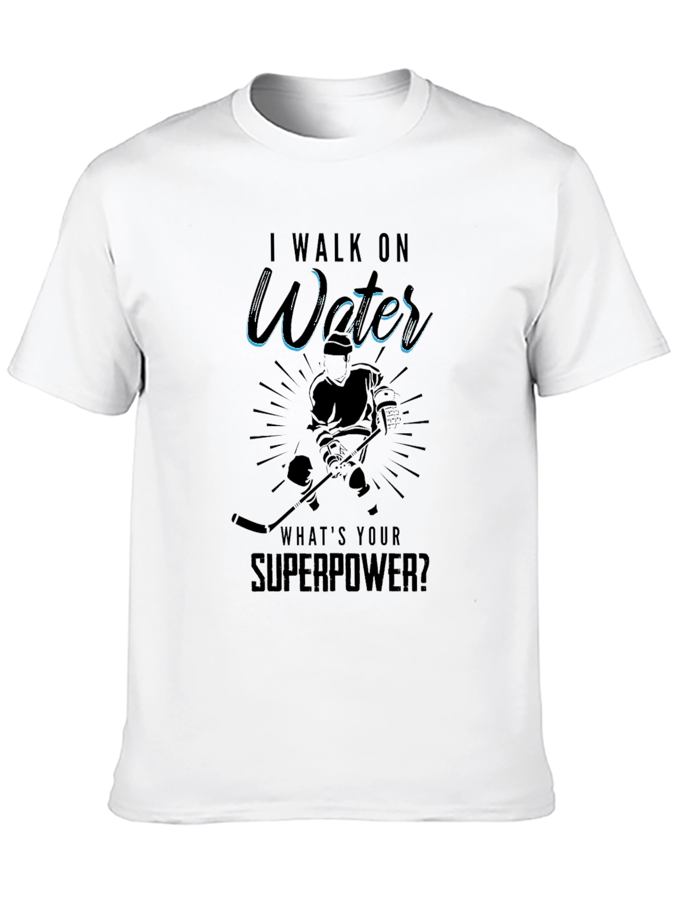 I Walk On Water Hockey Graphic T-Shirt