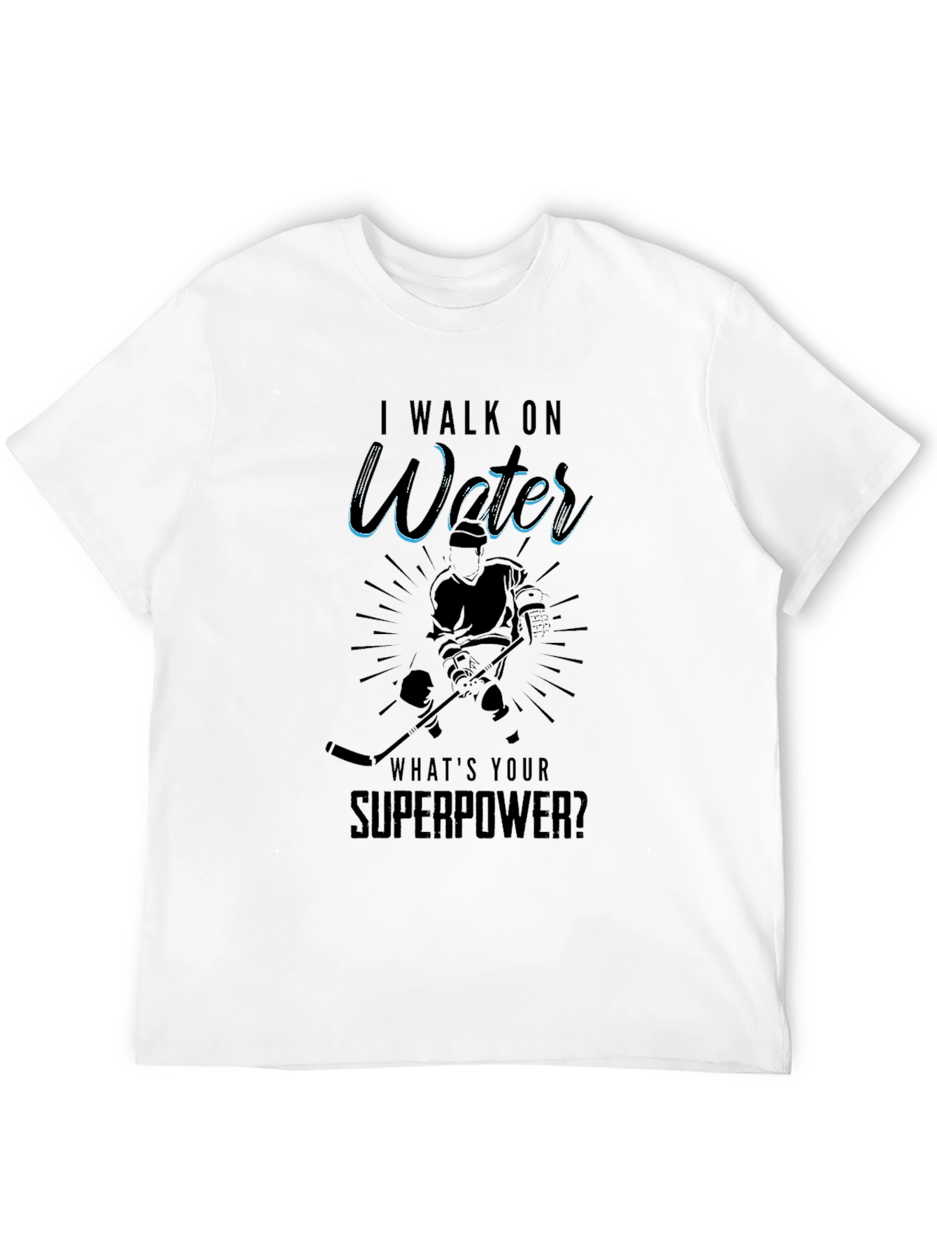 I Walk On Water Hockey Graphic T-Shirt