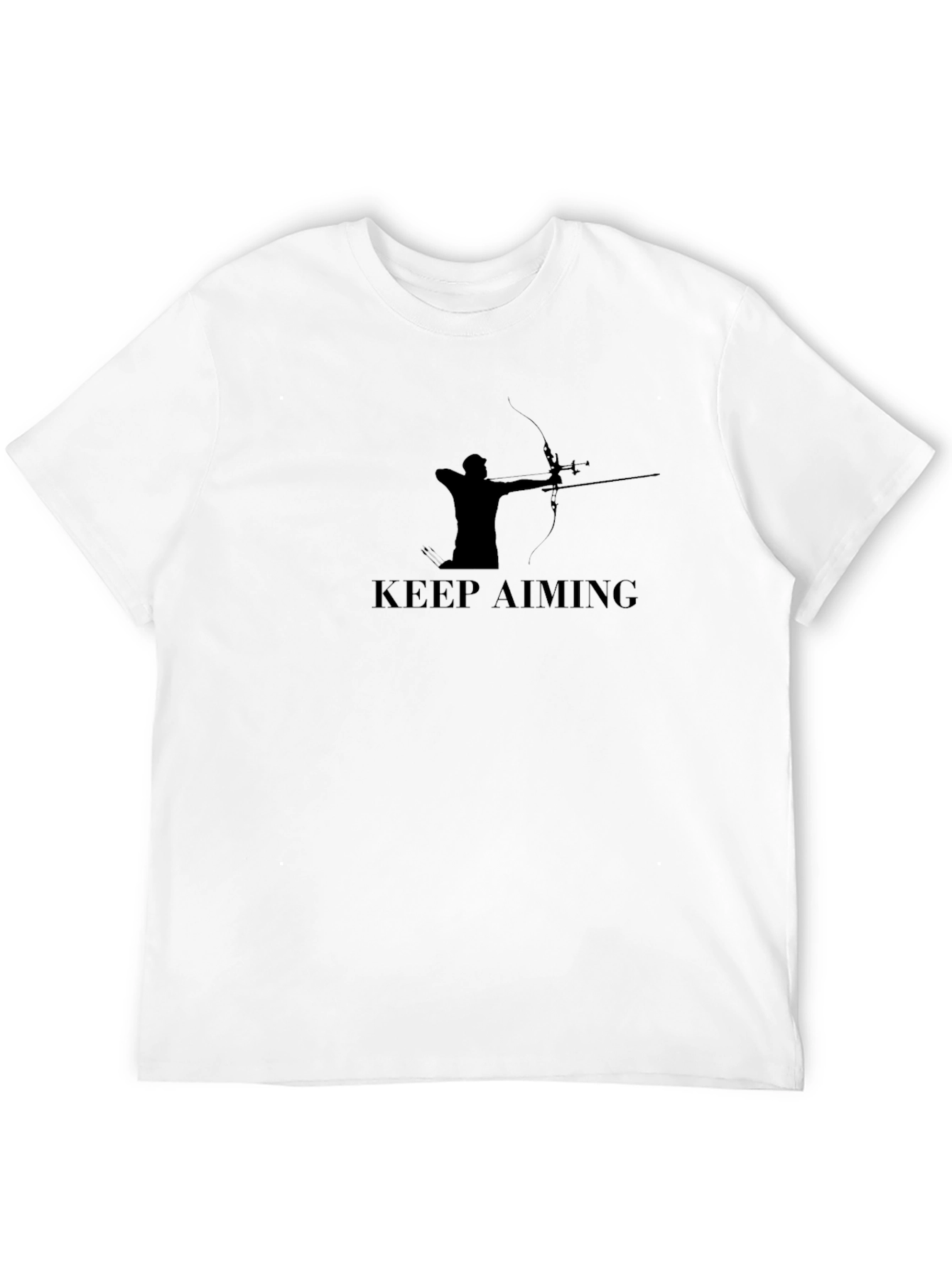 Keep Aiming Black T-Shirt - Archery Design