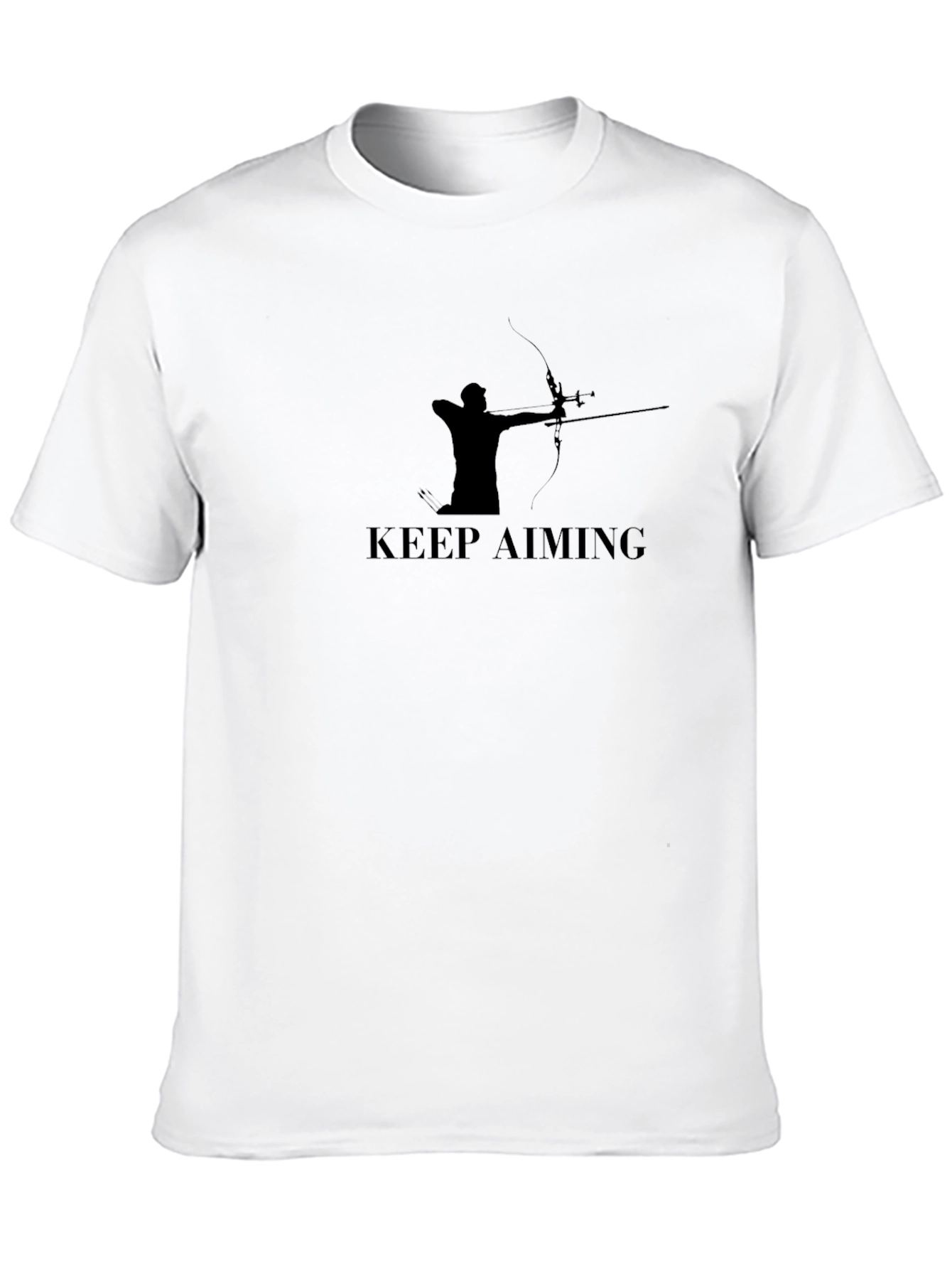 Keep Aiming Black T-Shirt - Archery Design
