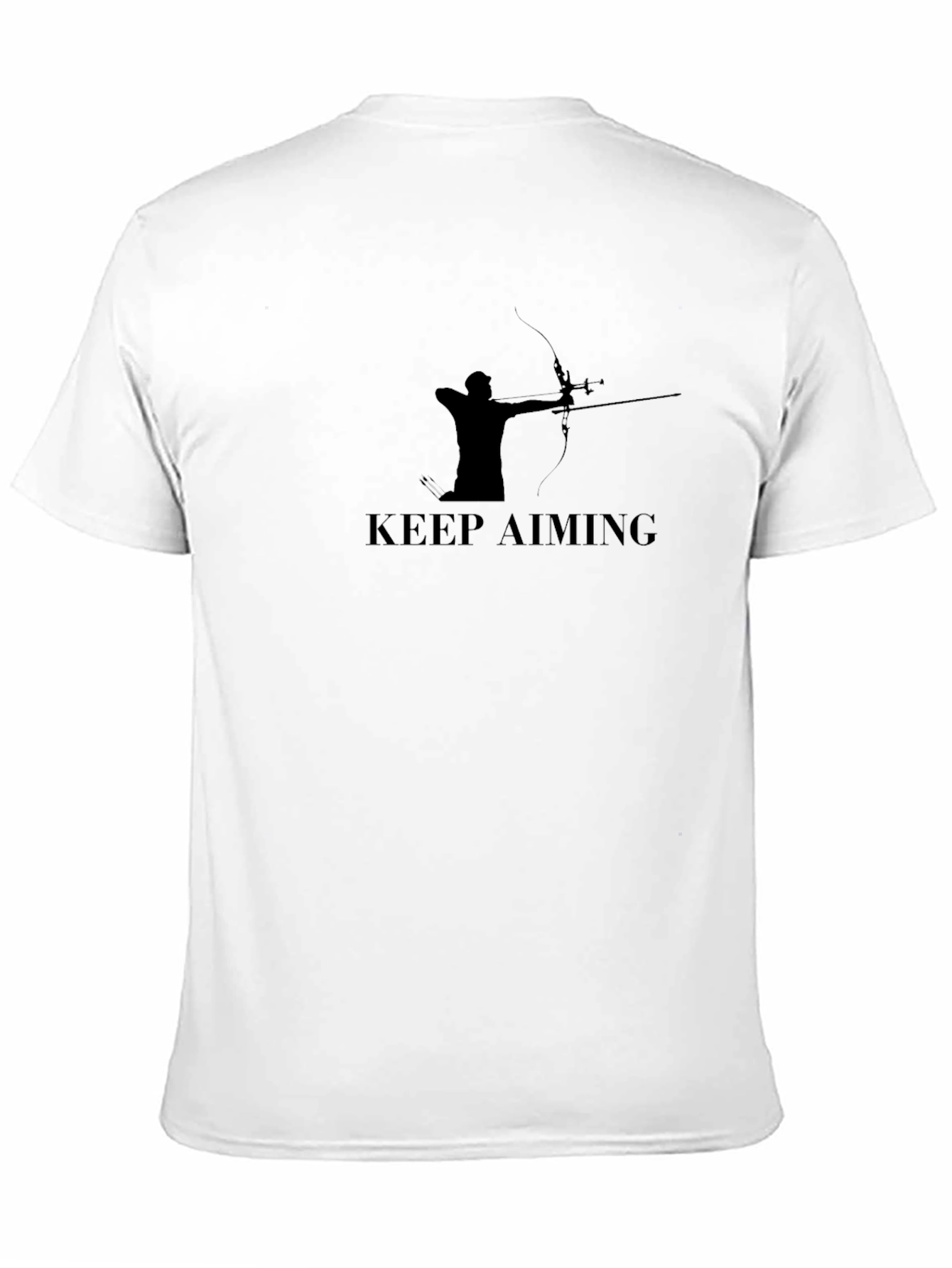 Keep Aiming Black T-Shirt - Archery Design