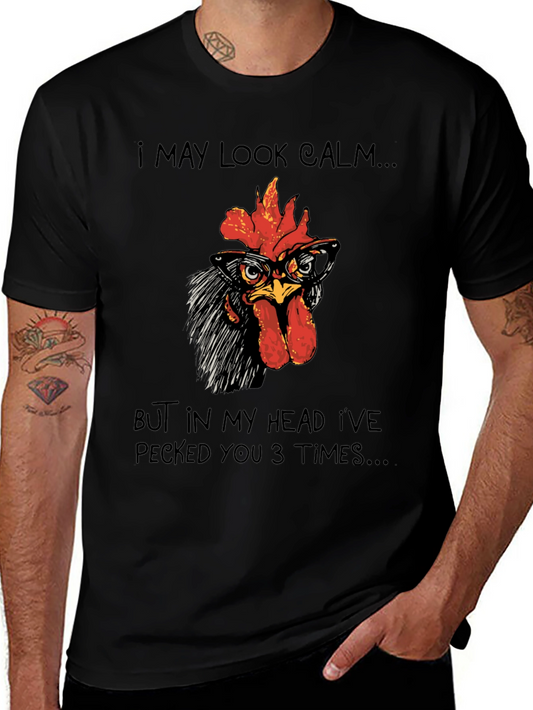 Calm Chicken T-Shirt - Funny Rooster Tee
