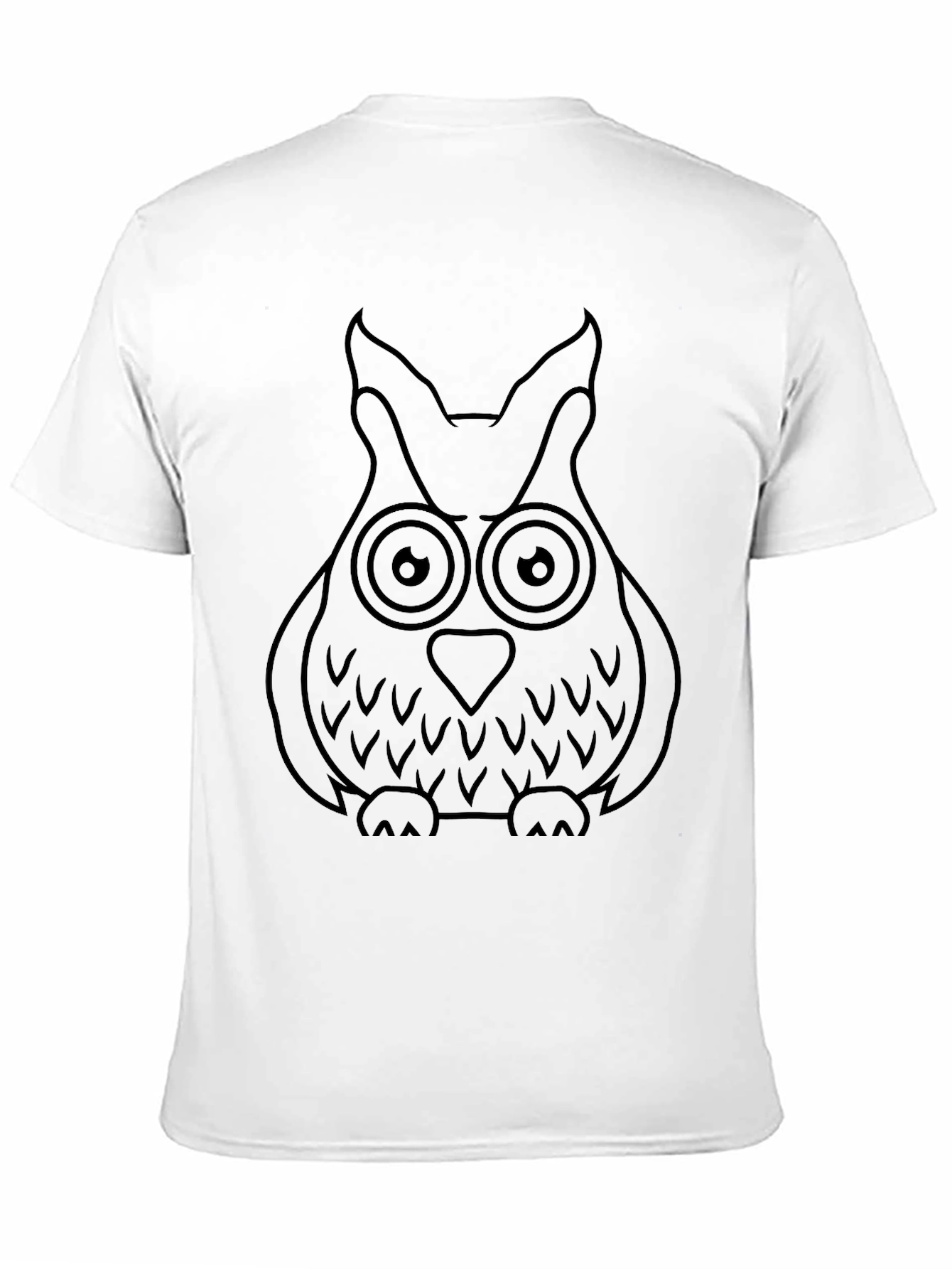 Mens Black Owl Graphic T-Shirt