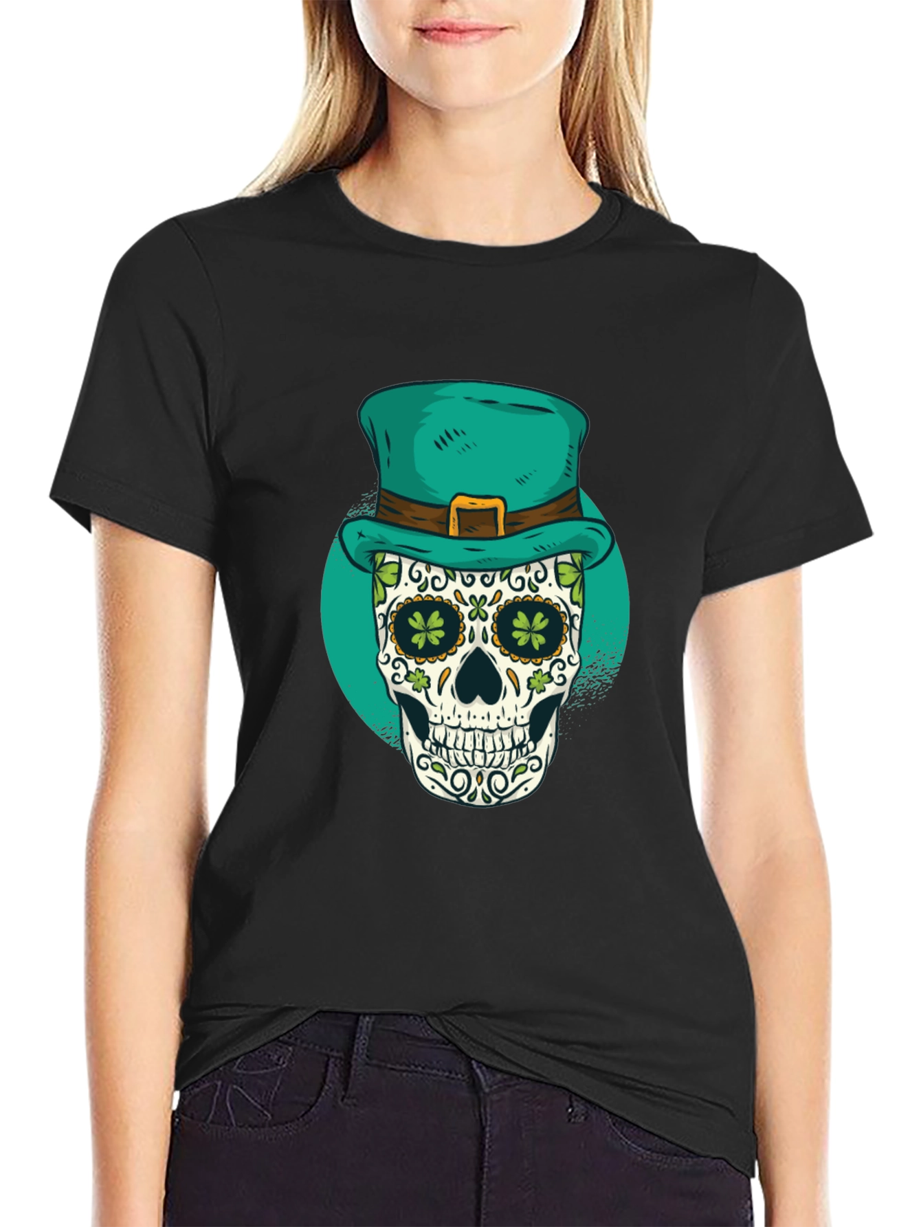 St Patricks Day Skull T-Shirt
