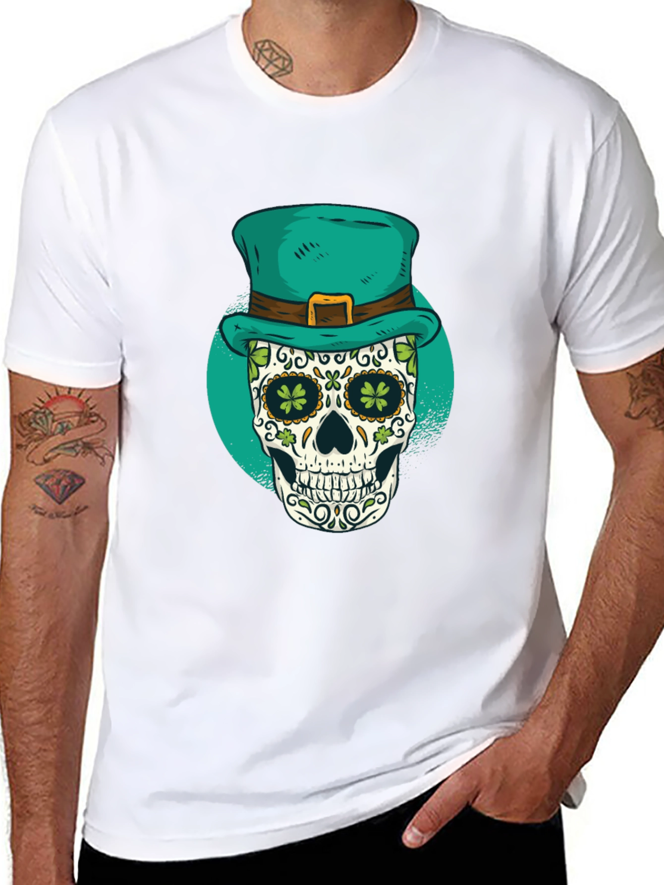 St Patricks Day Skull T-Shirt