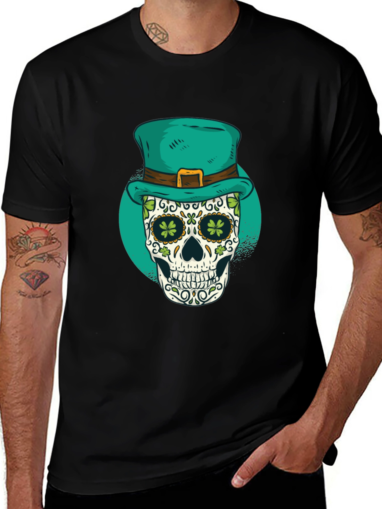 St Patricks Day Skull T-Shirt