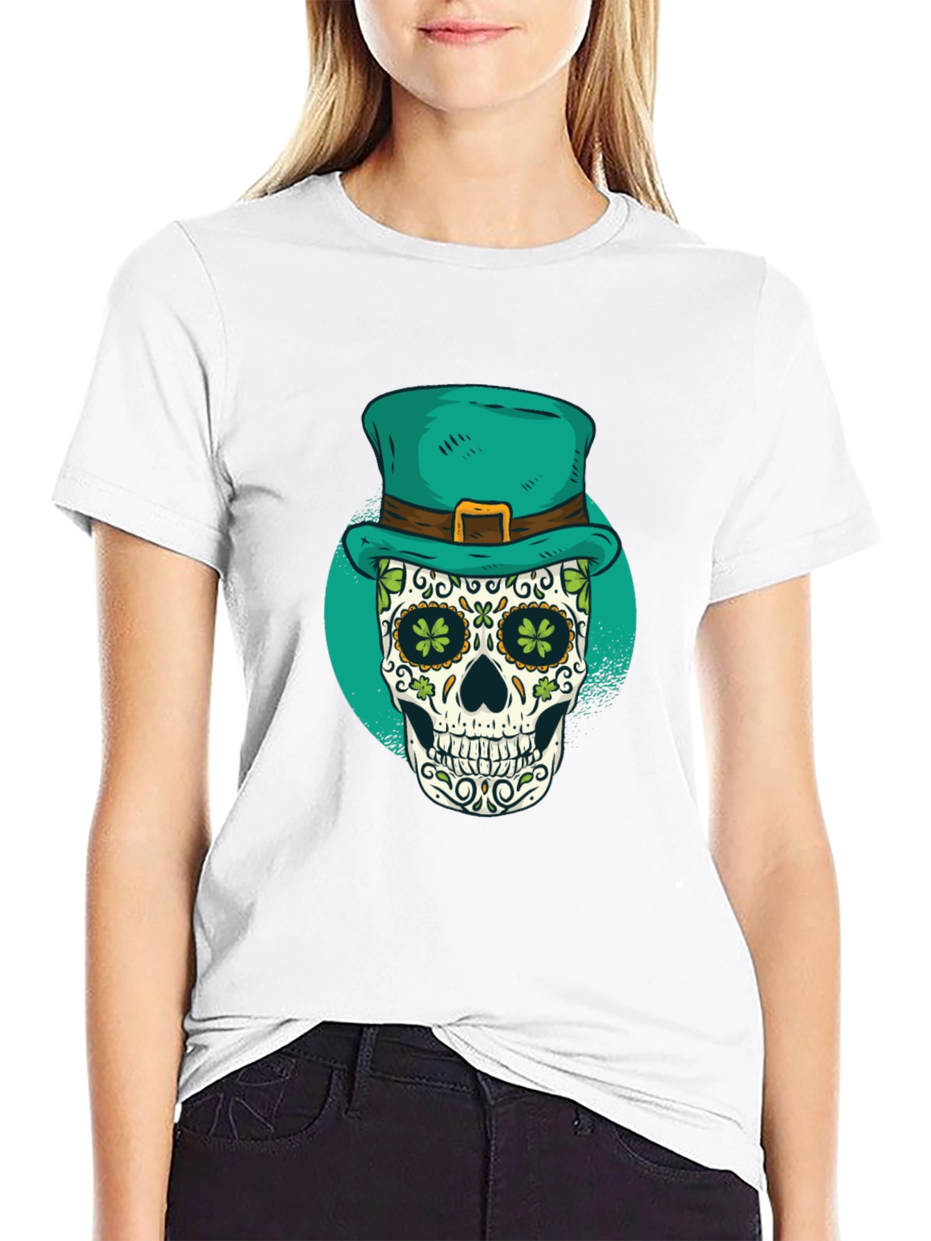 St Patricks Day Skull T-Shirt