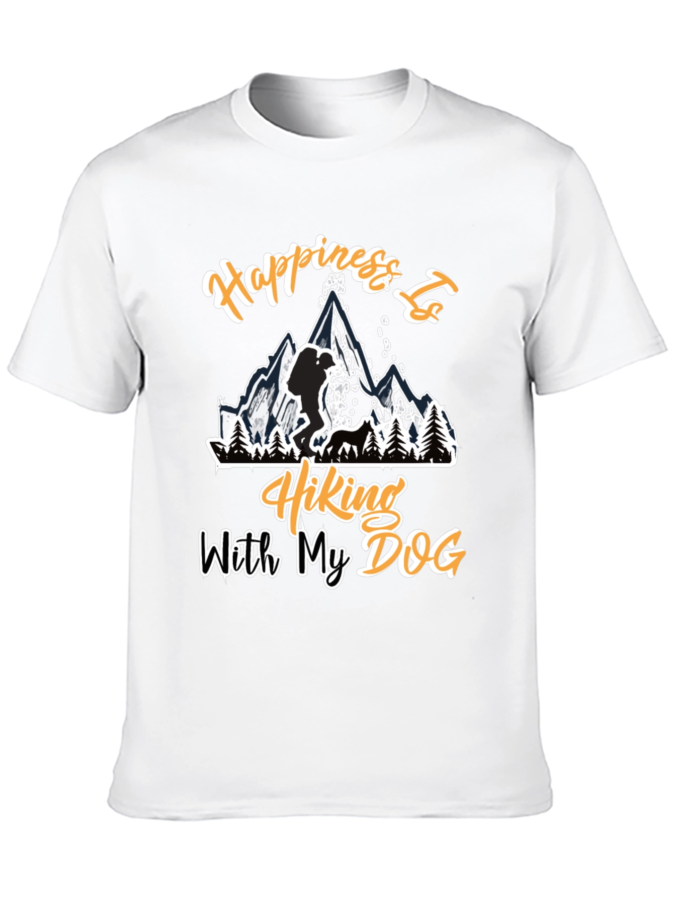 Hiking with My Dog Black T-Shirt