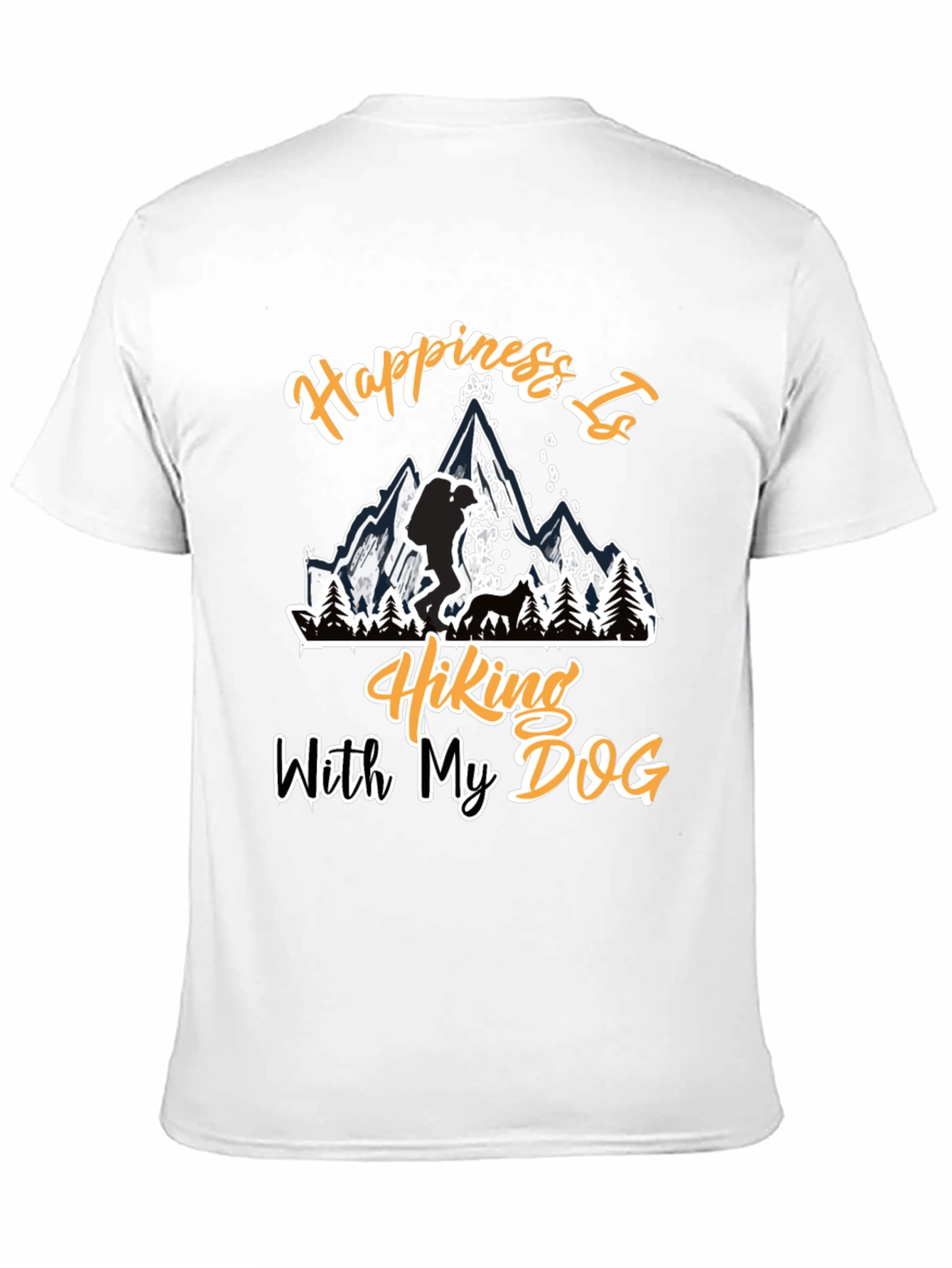 Hiking with My Dog Black T-Shirt