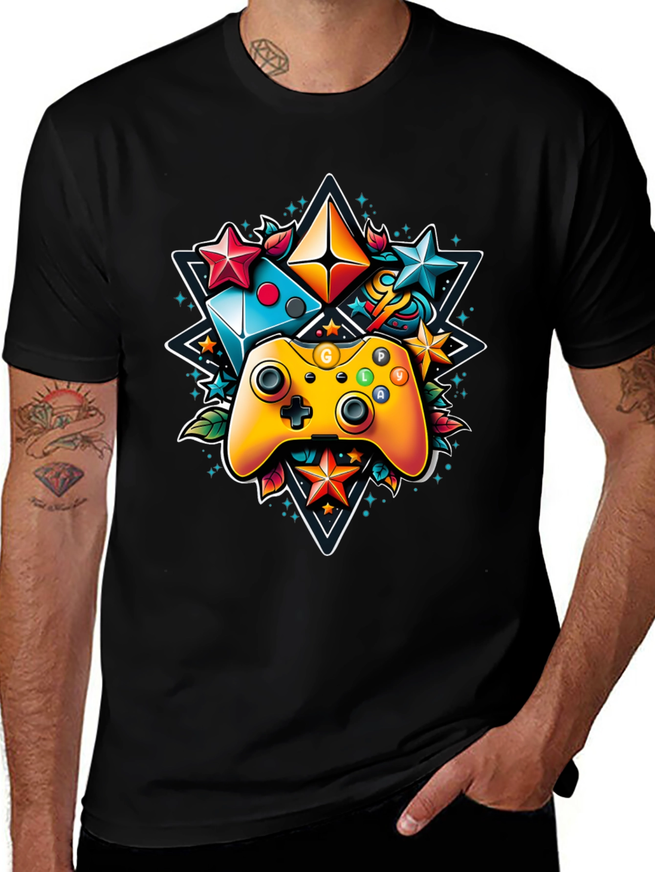 Gamer Style Black T-Shirt
