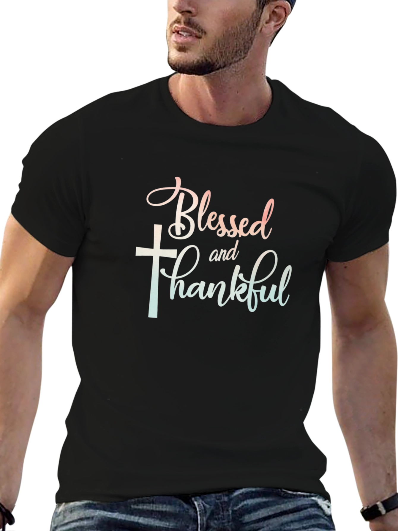 Blessed and Thankful Graphic T-Shirt