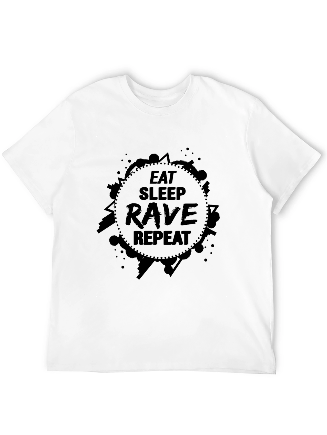 Eat Sleep Rave Repeat Black T-Shirt
