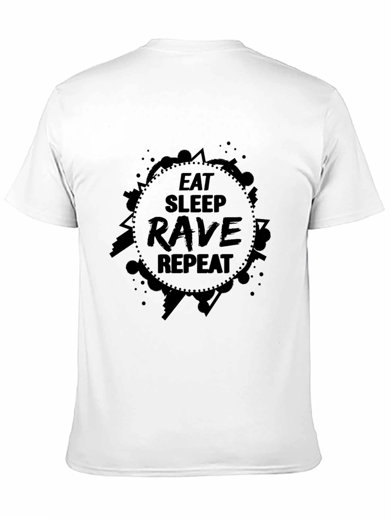 Eat Sleep Rave Repeat Black T-Shirt