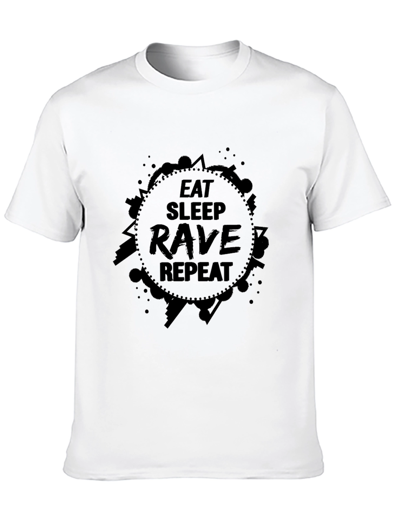 Eat Sleep Rave Repeat Black T-Shirt