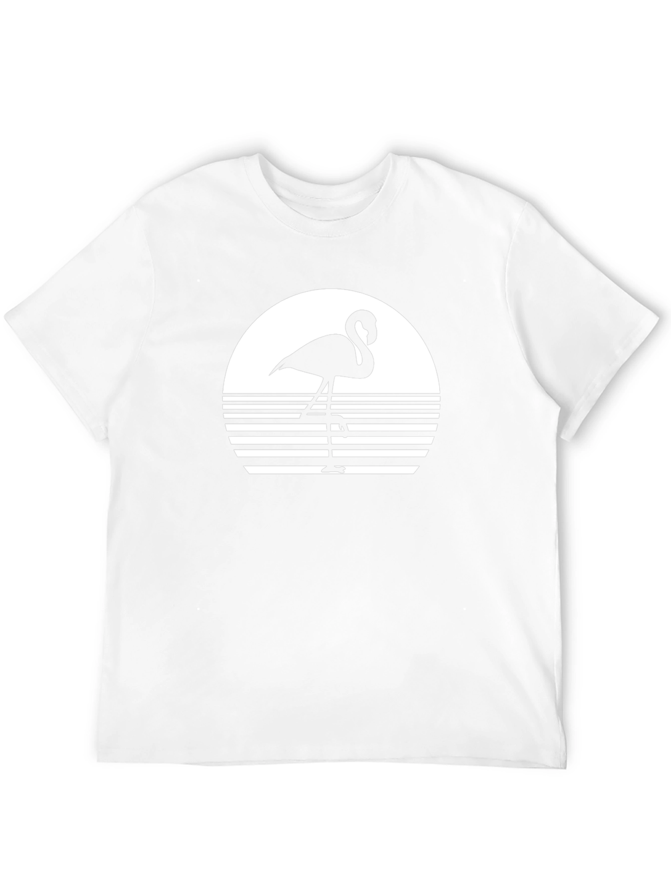 Retro Flamingo Graphic Tee - Black