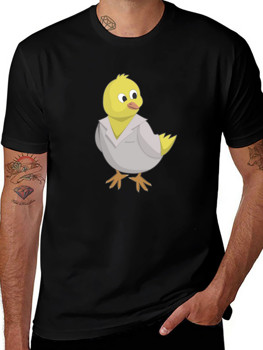 Funny Chicken in Lab Coat Graphic T-Shirt