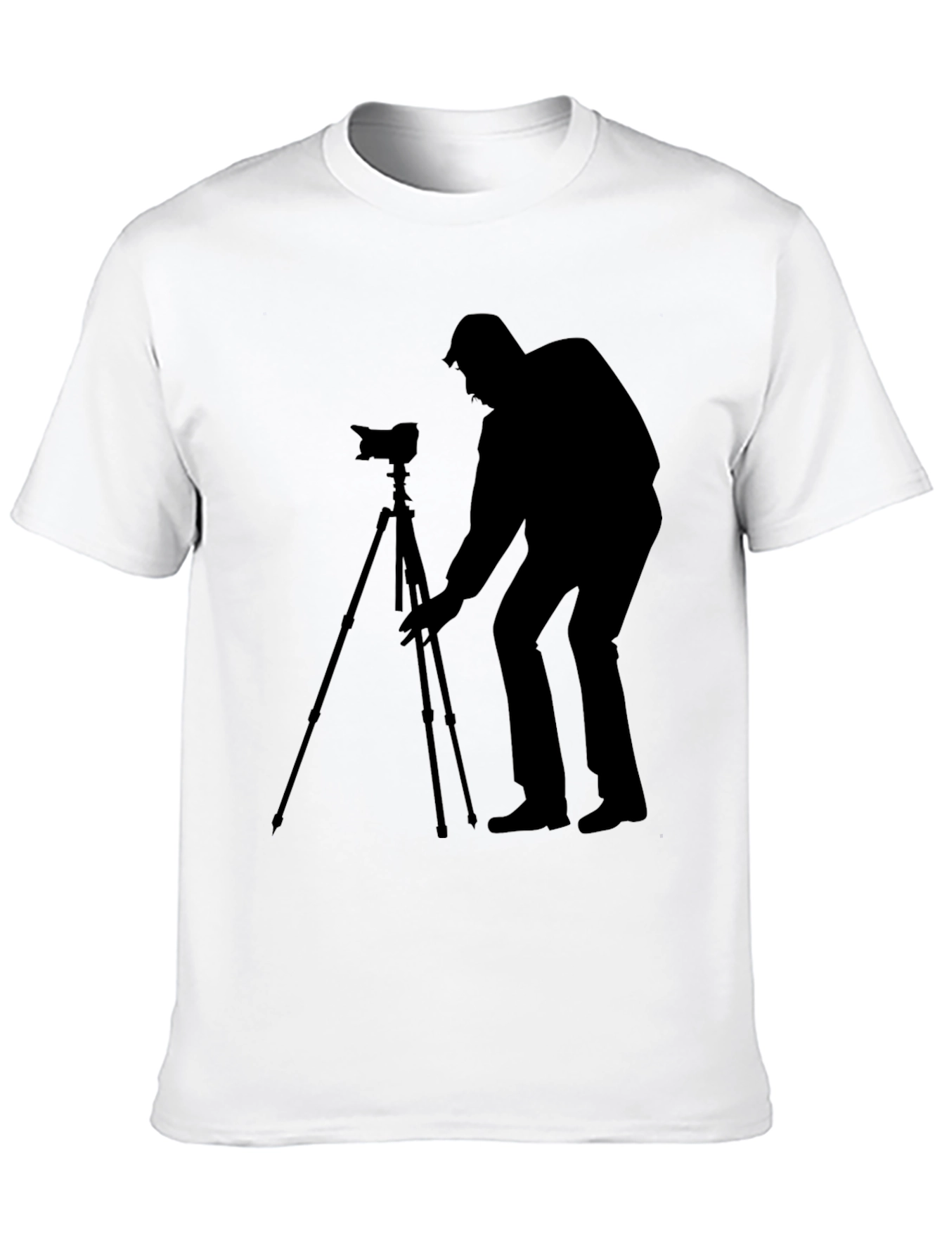 Photographer Silhouette Black T-Shirt