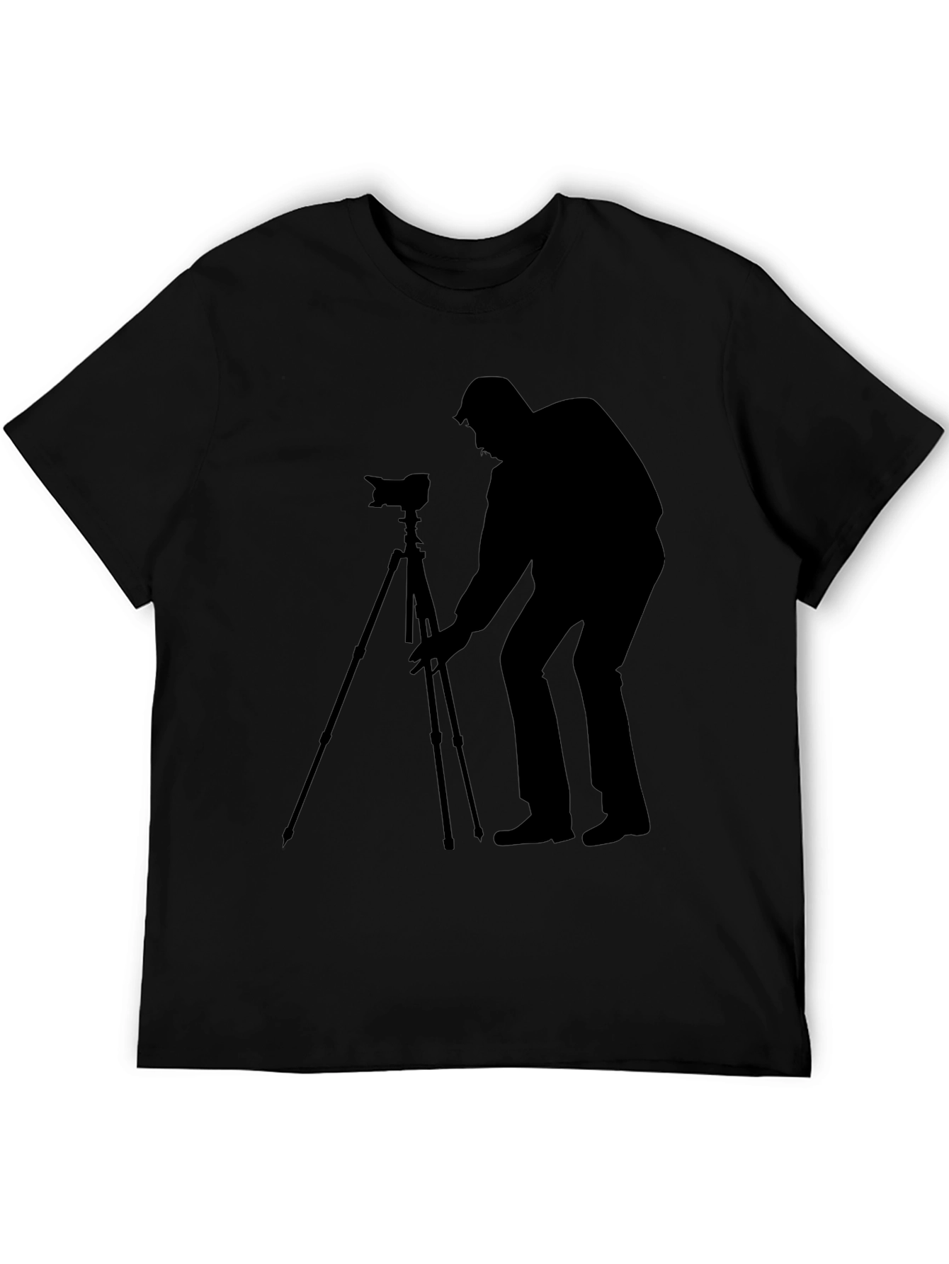 Photographer Silhouette Black T-Shirt