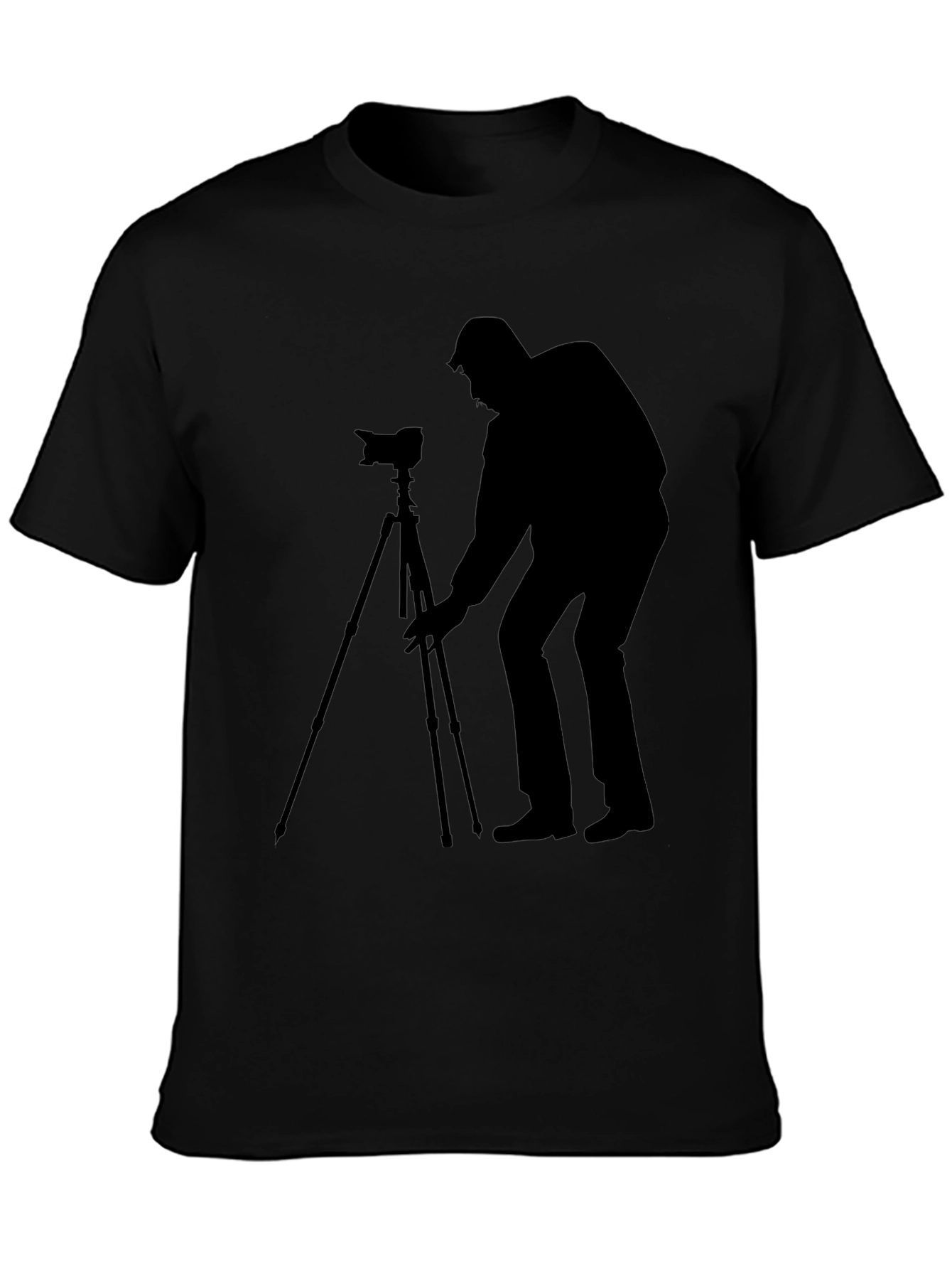 Photographer Silhouette Black T-Shirt