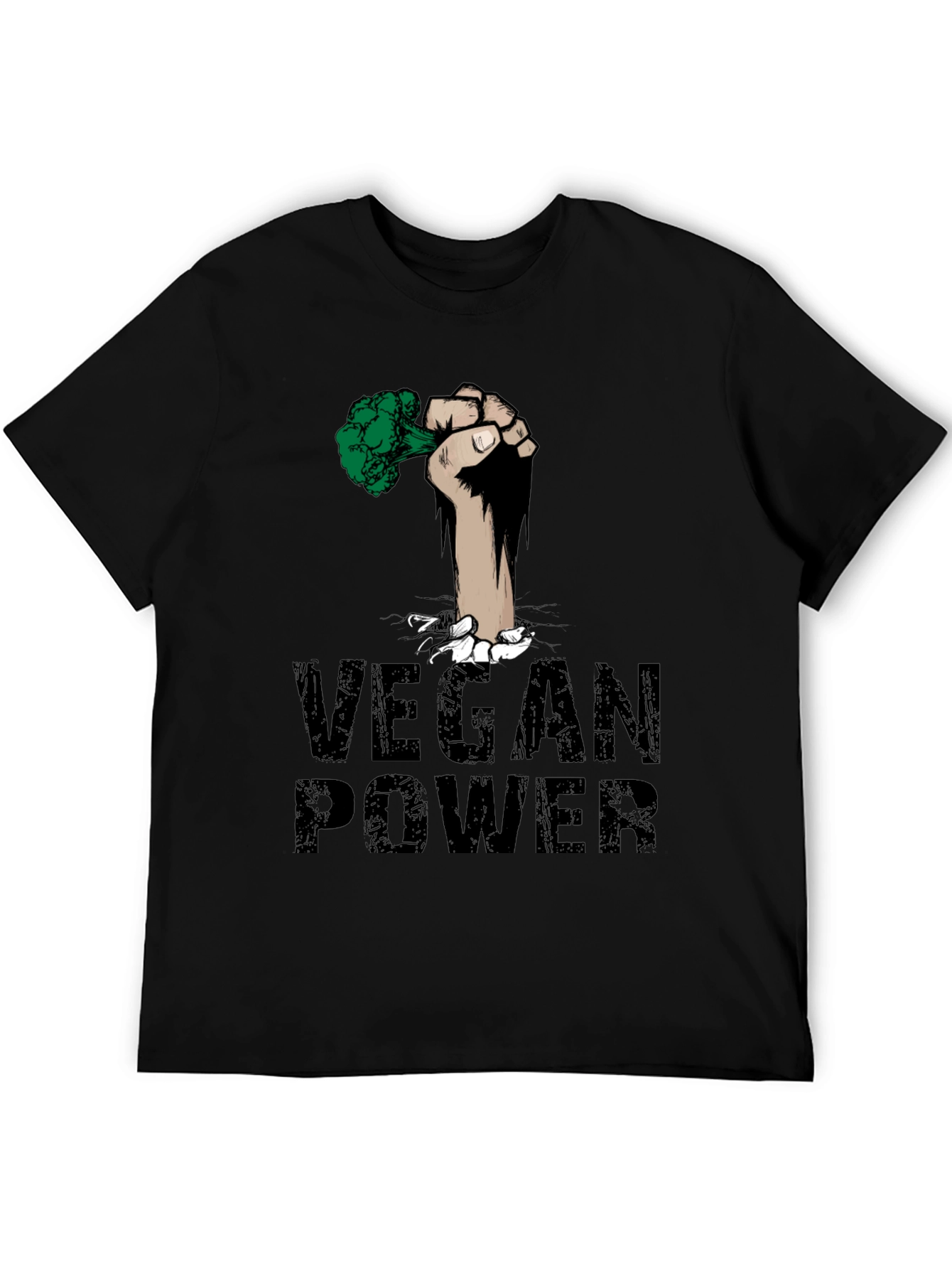 Vegan Power Fist T-Shirt - Broccoli Strength