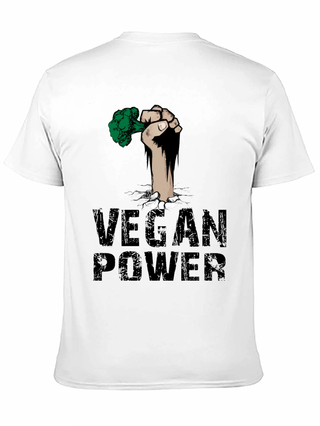 Vegan Power Fist T-Shirt - Broccoli Strength