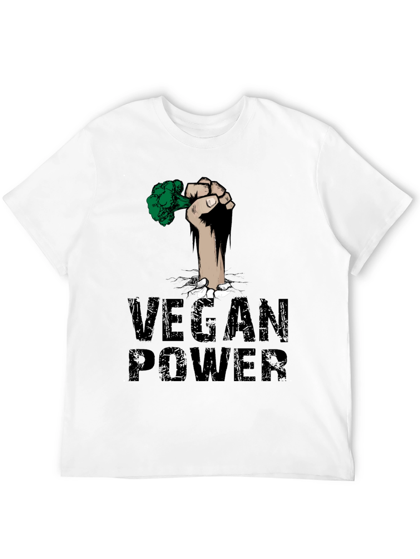 Vegan Power Fist T-Shirt - Broccoli Strength