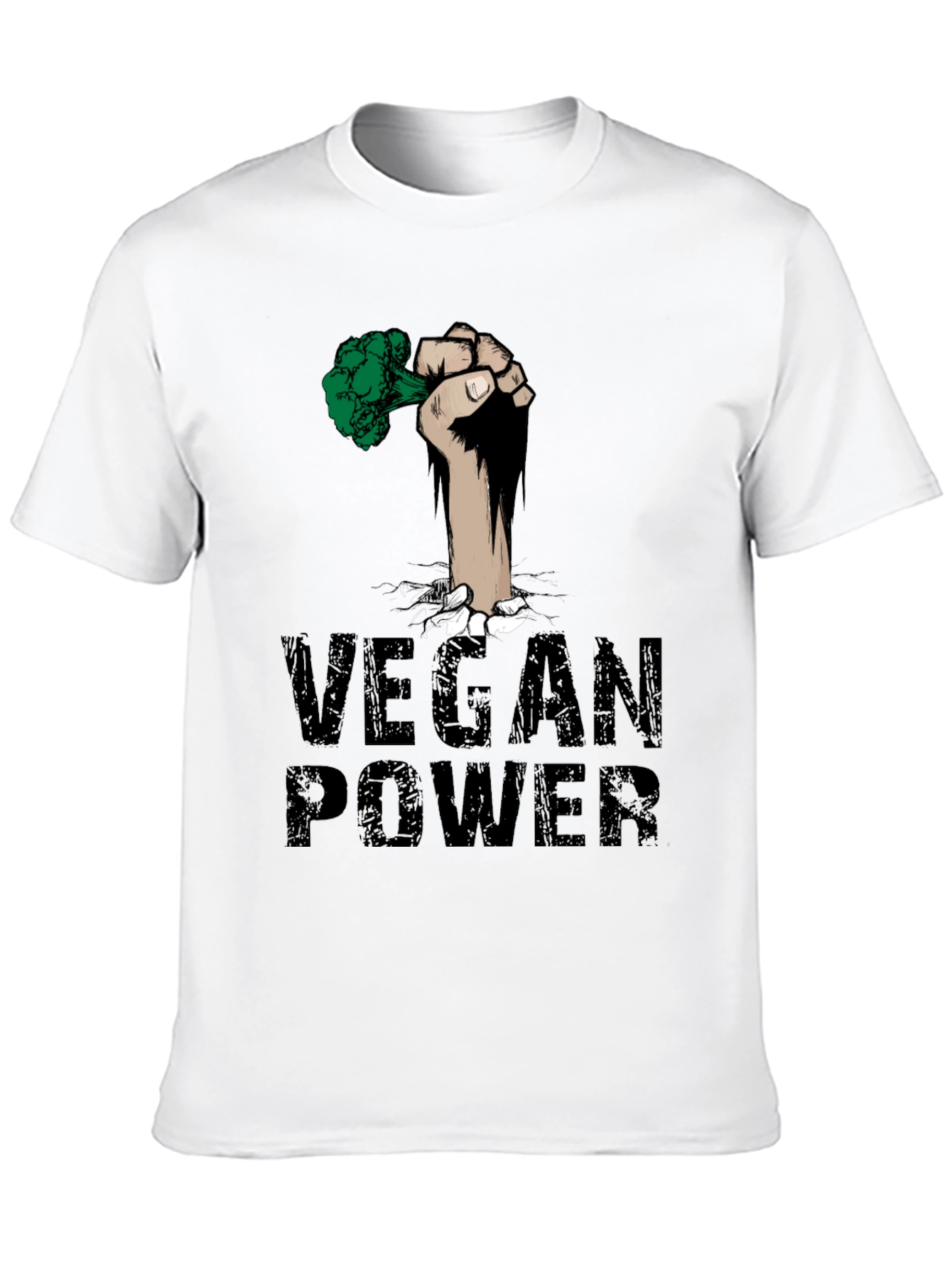 Vegan Power Fist T-Shirt - Broccoli Strength